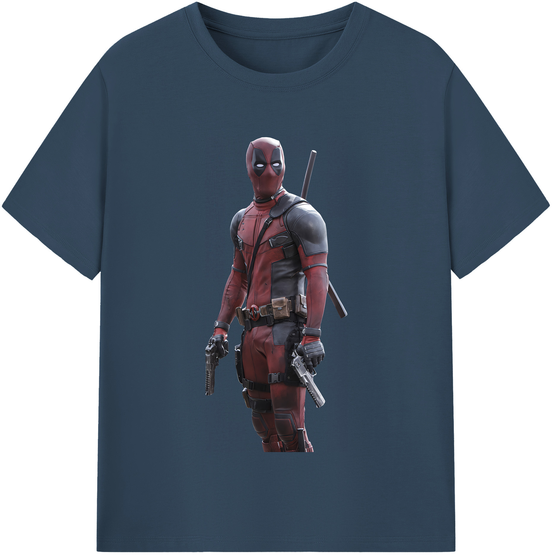 （画像用） Deadpool デッドプール 綿100％半袖Tシャツ（フロントプリント）
