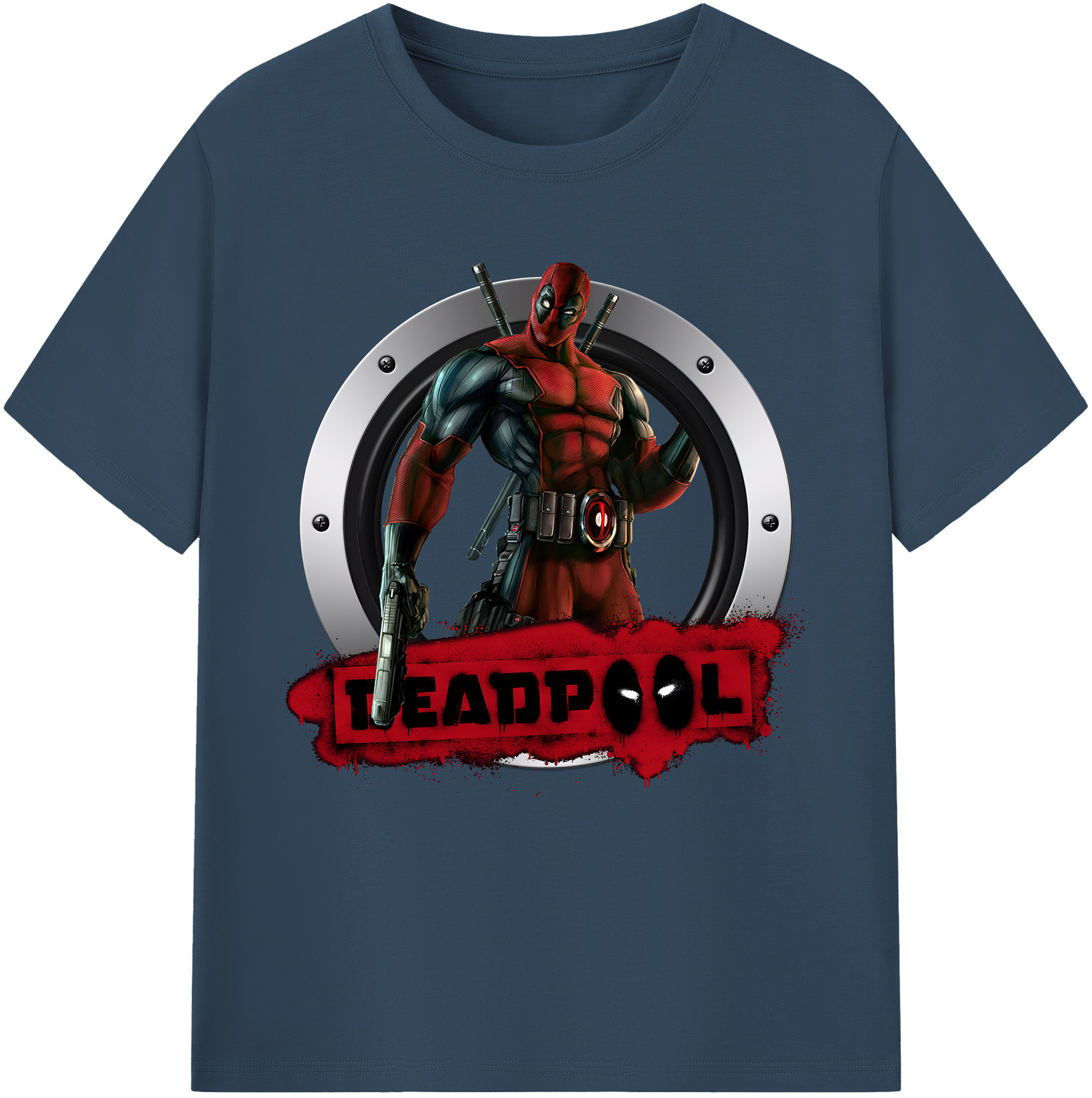 （画像用） Deadpool デッドプール 綿100％半袖Tシャツ（フロントプリント）