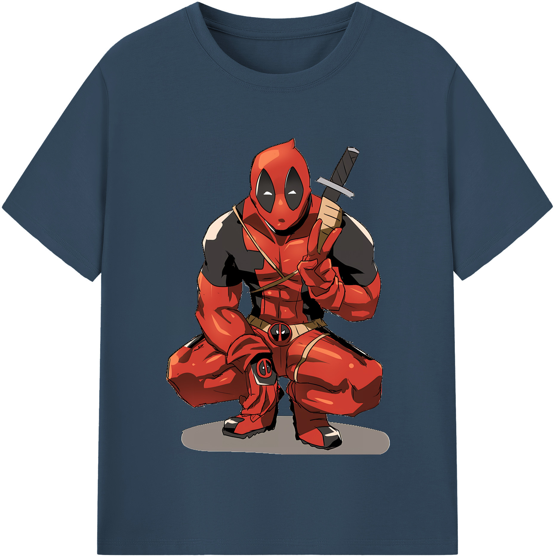 （画像用） Deadpool デッドプール 綿100％半袖Tシャツ（フロントプリント）