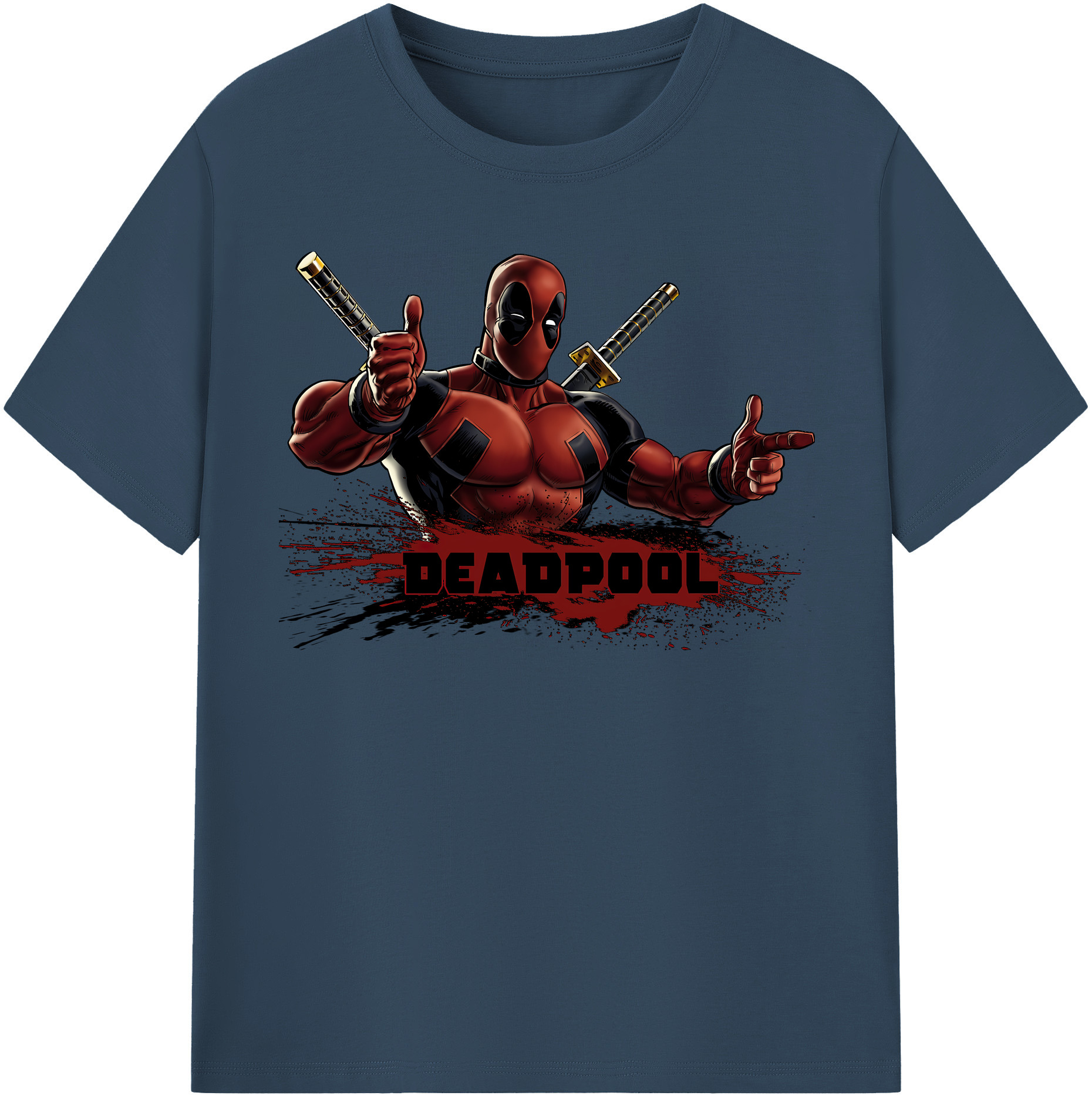 （画像用） Deadpool デッドプール 綿100％半袖Tシャツ（フロントプリント）
