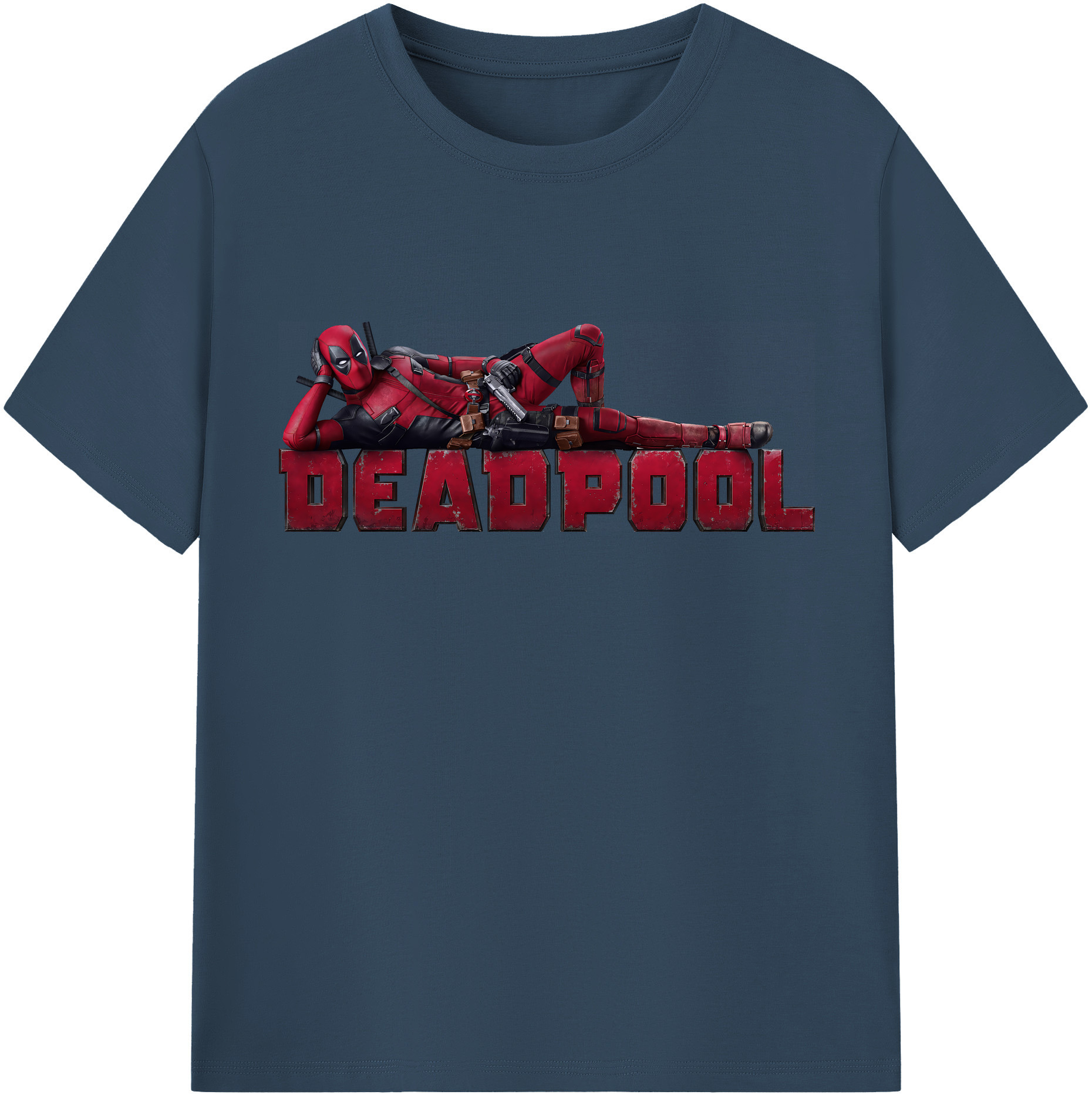 （画像用） Deadpool デッドプール 綿100％半袖Tシャツ（フロントプリント）