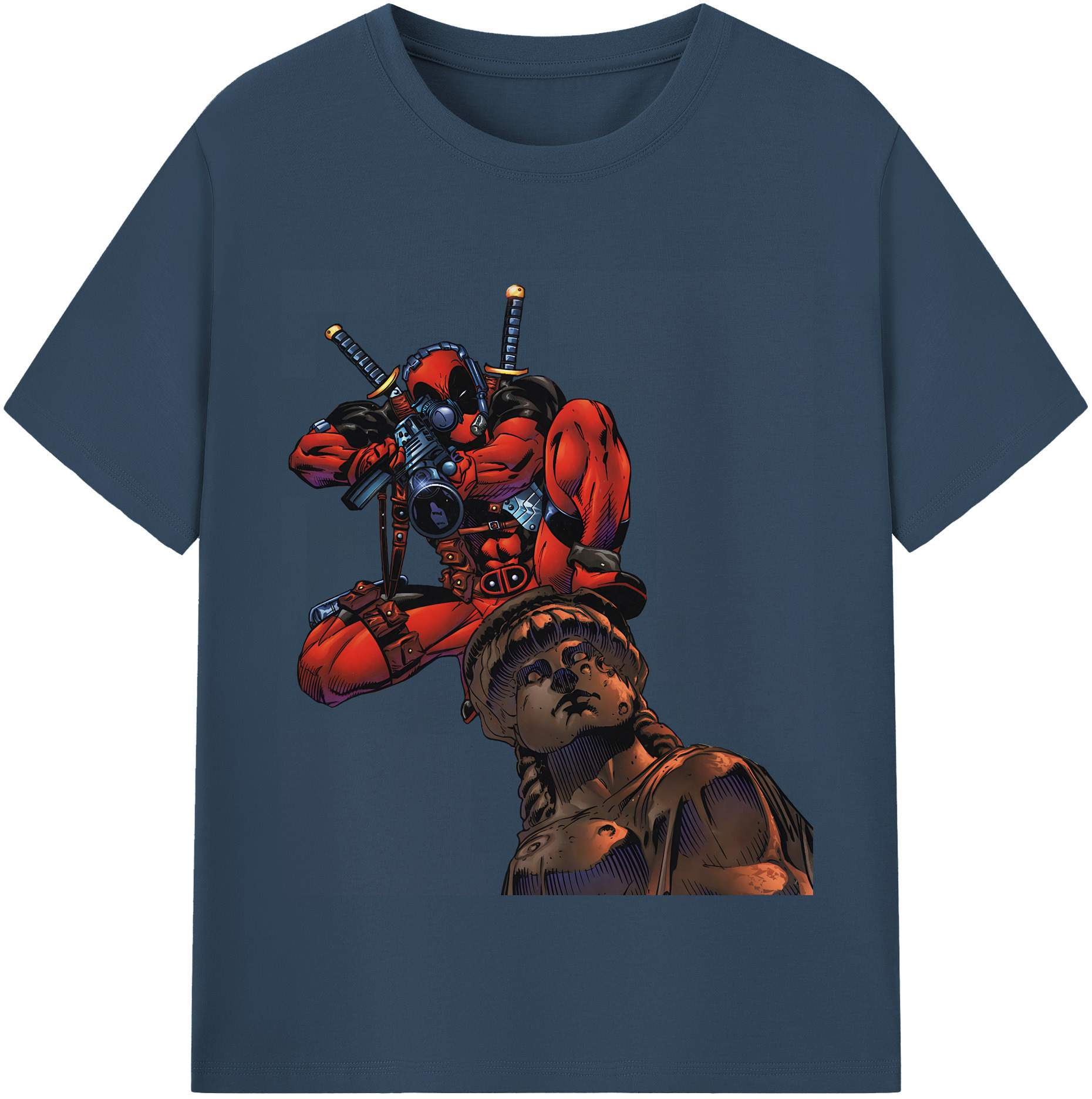 （画像用） Deadpool デッドプール 綿100％半袖Tシャツ（フロントプリント）