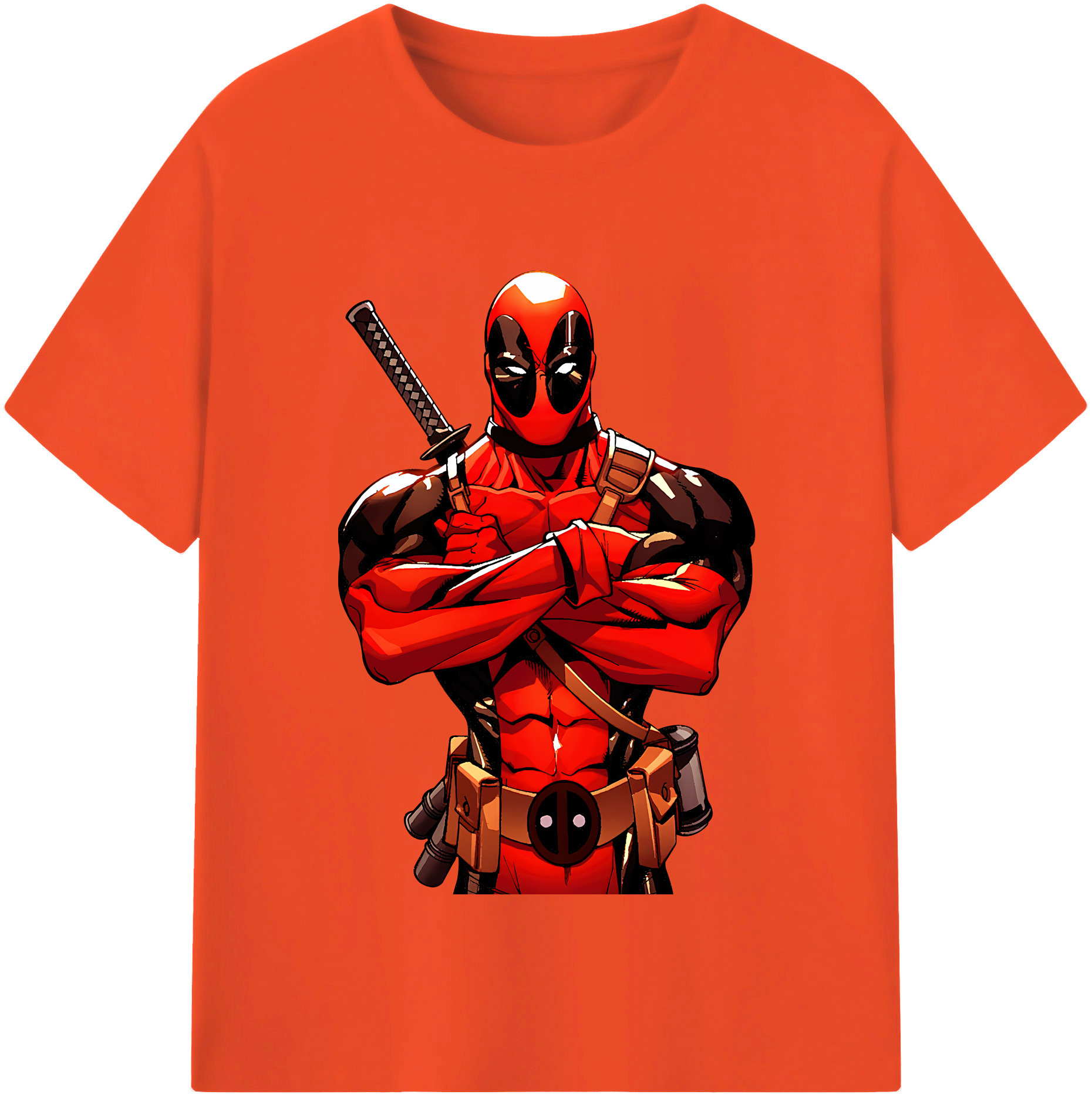 （画像用） Deadpool デッドプール 綿100％半袖Tシャツ（フロントプリント）