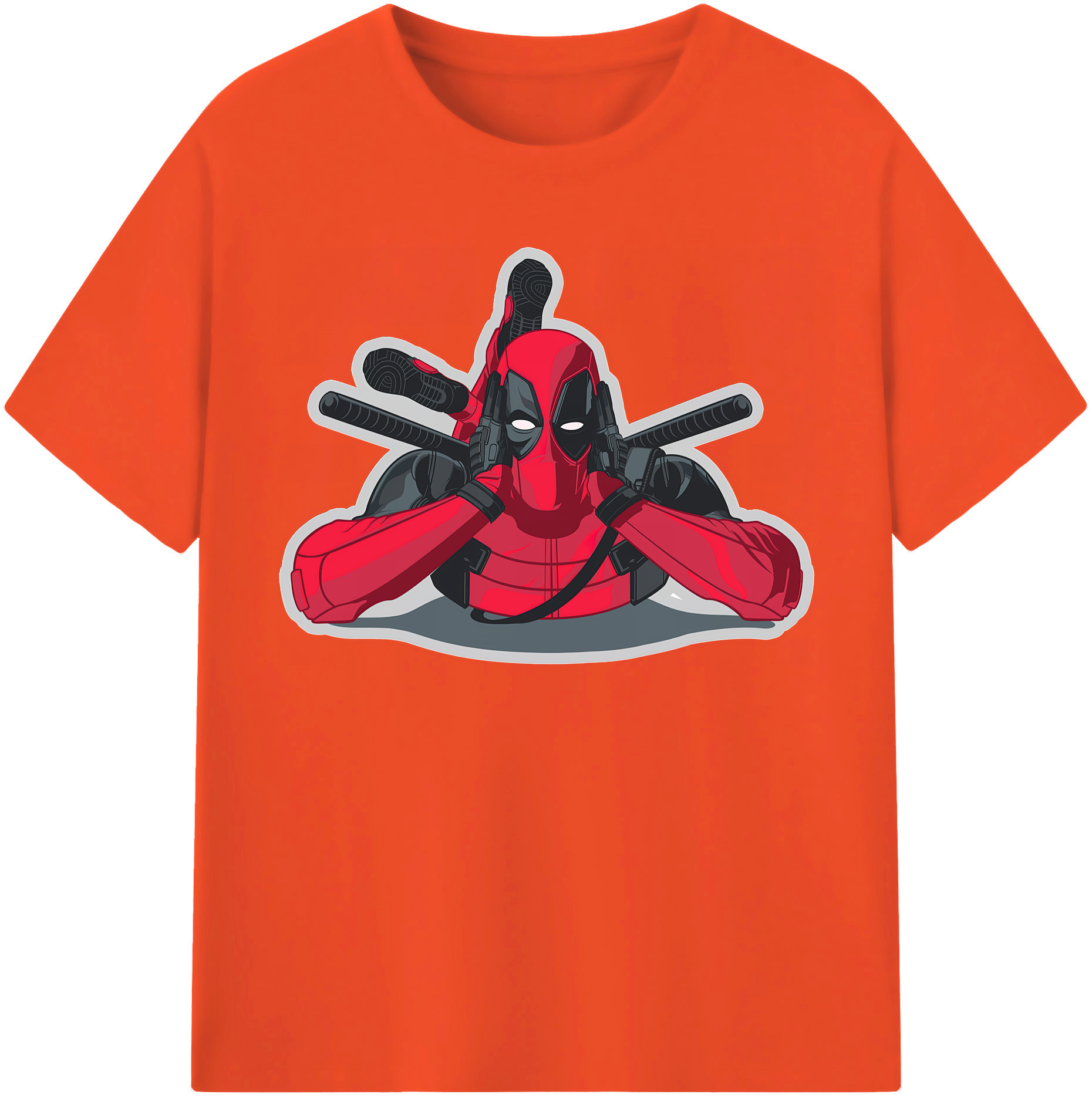 （画像用） Deadpool デッドプール 綿100％半袖Tシャツ（フロントプリント）