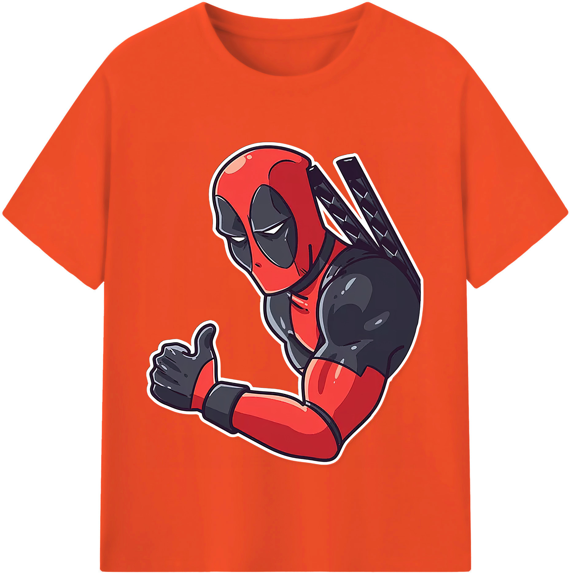 （画像用） Deadpool デッドプール 綿100％半袖Tシャツ（フロントプリント）