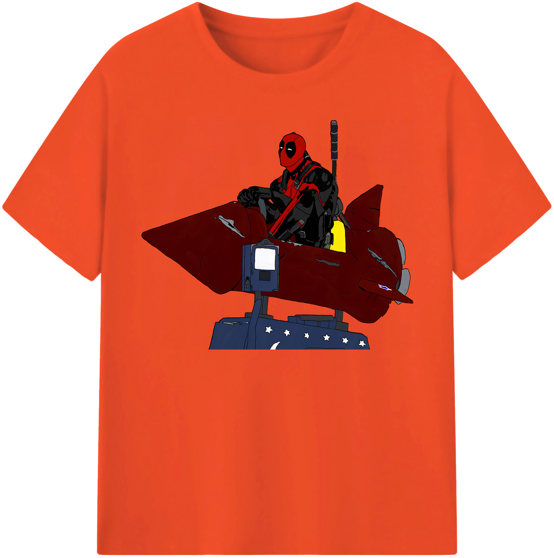 （画像用） Deadpool デッドプール 綿100％半袖Tシャツ（フロントプリント）