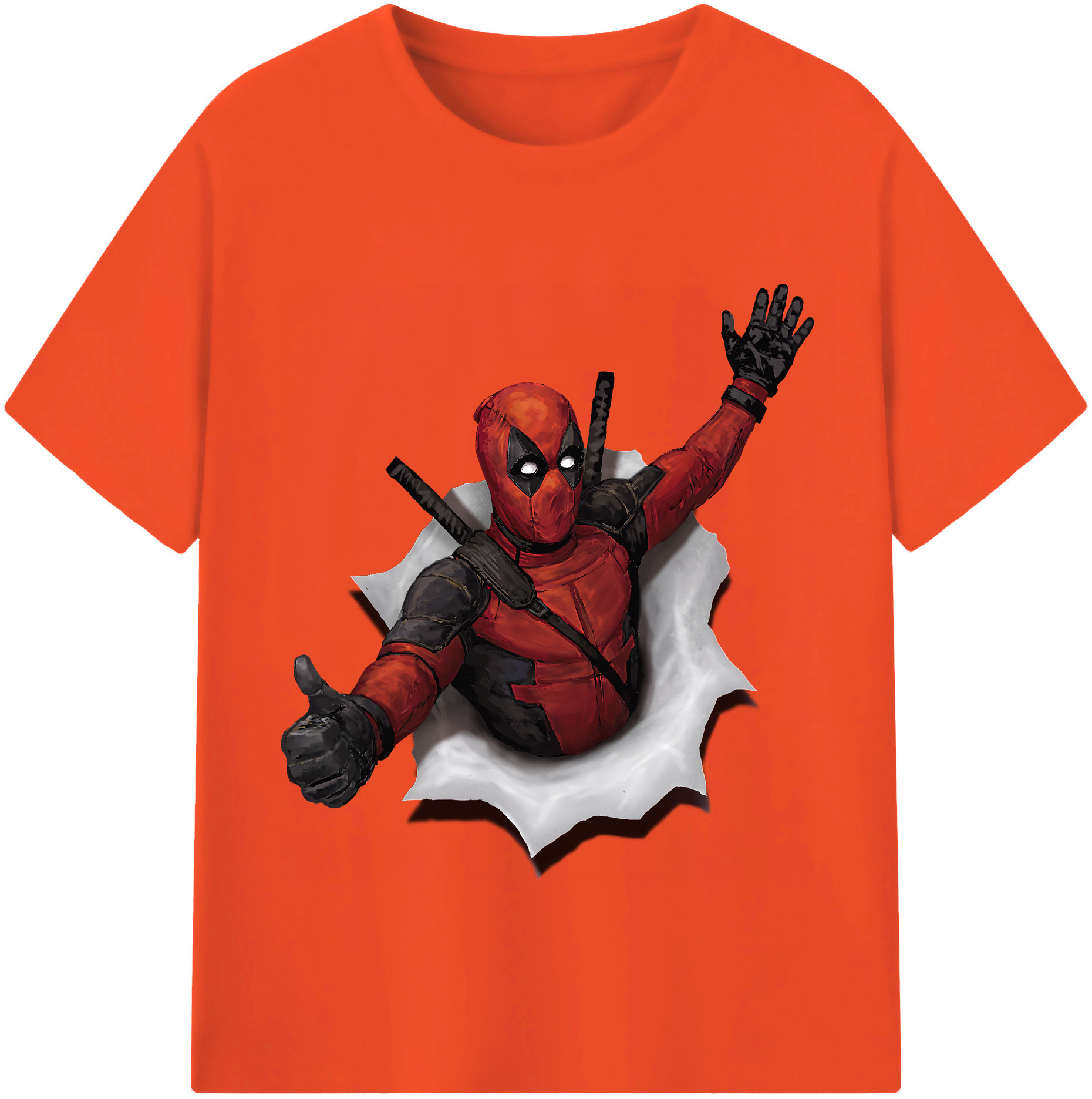 （画像用） Deadpool デッドプール 綿100％半袖Tシャツ（フロントプリント）