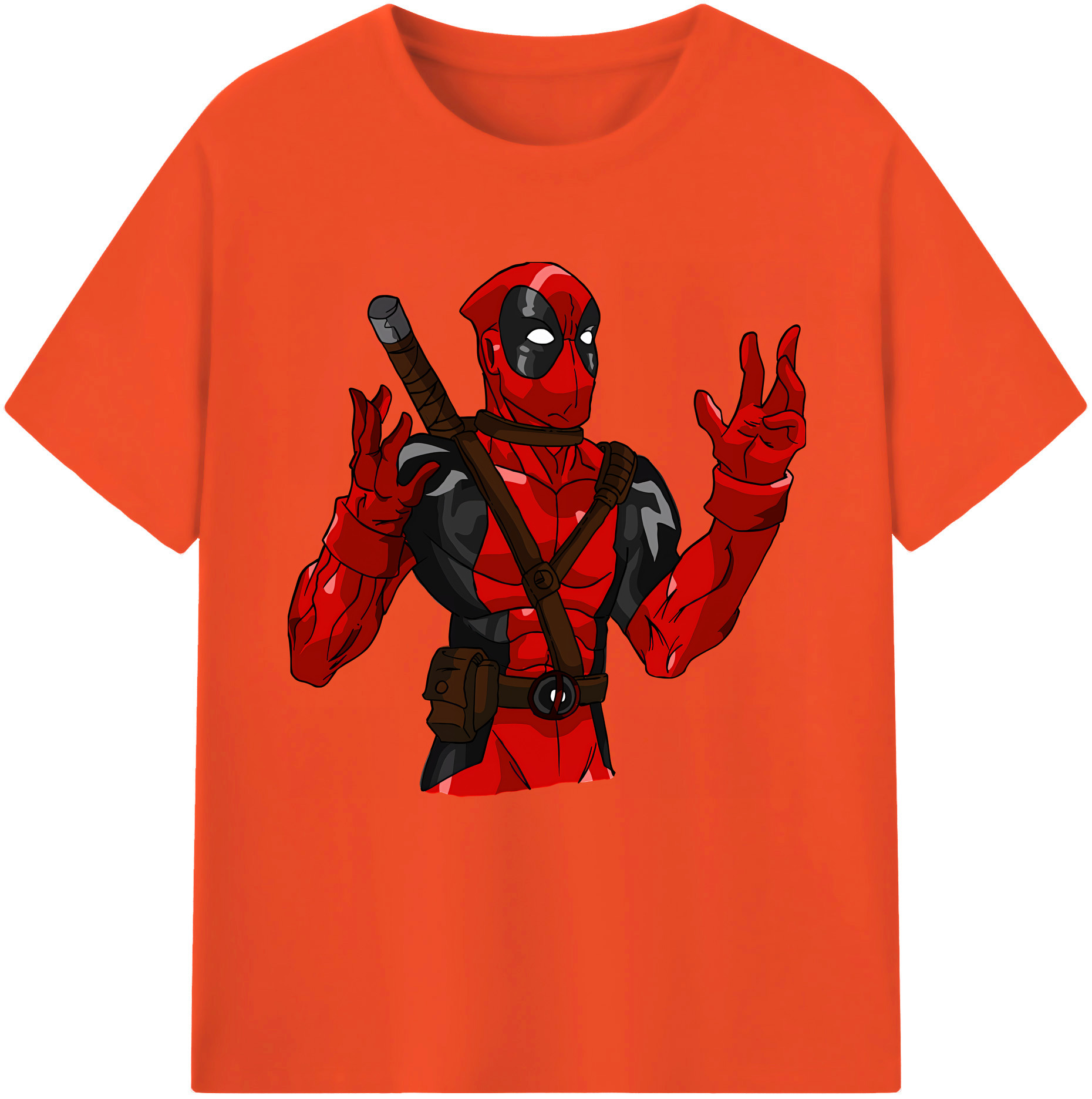 （画像用） Deadpool デッドプール 綿100％半袖Tシャツ（フロントプリント）