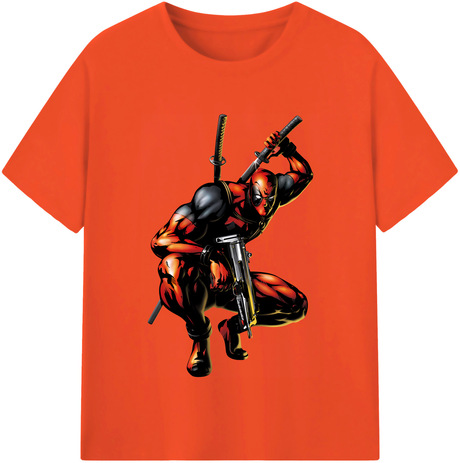 （画像用） Deadpool デッドプール 綿100％半袖Tシャツ（フロントプリント）
