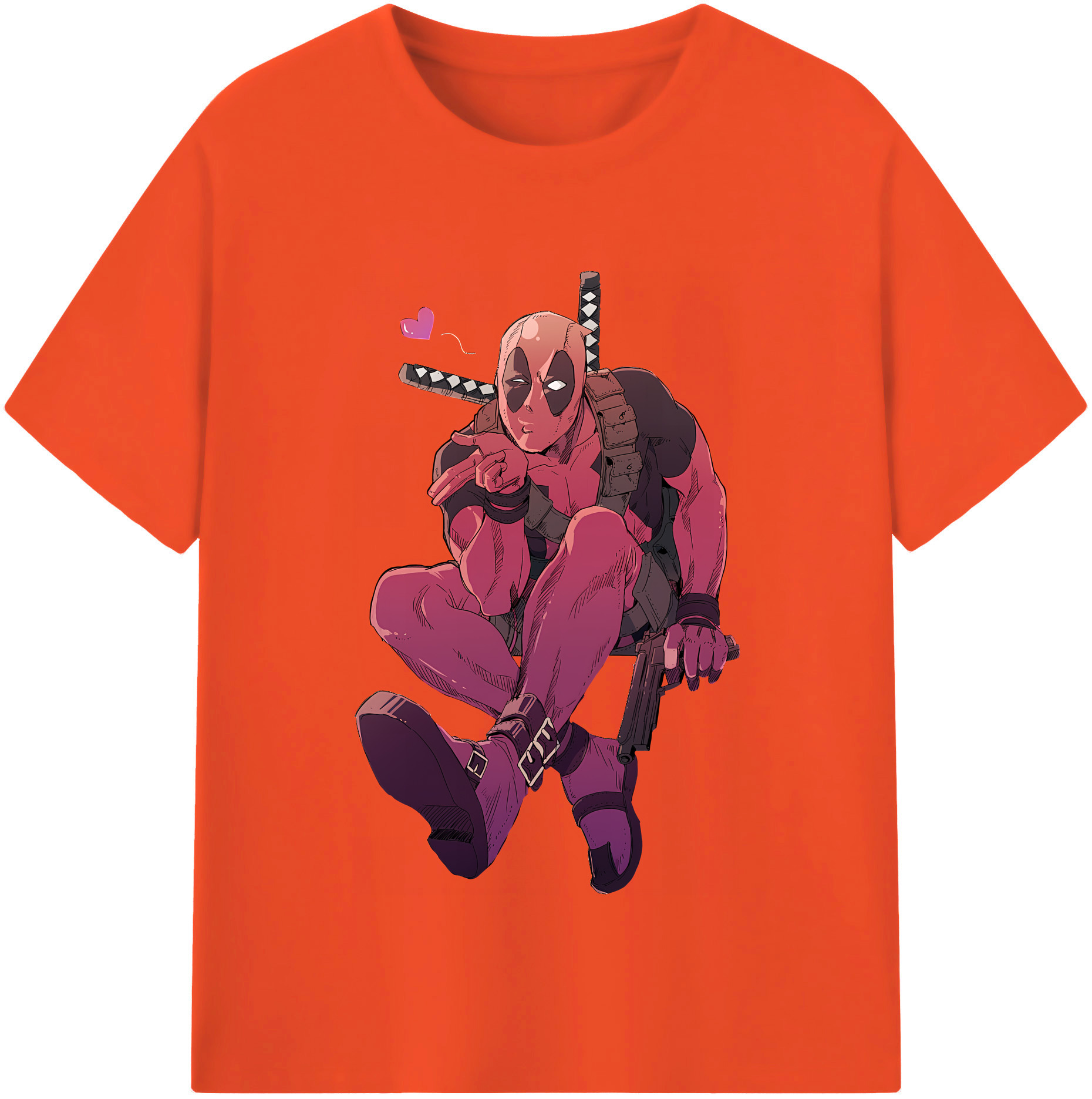 （画像用） Deadpool デッドプール 綿100％半袖Tシャツ（フロントプリント）