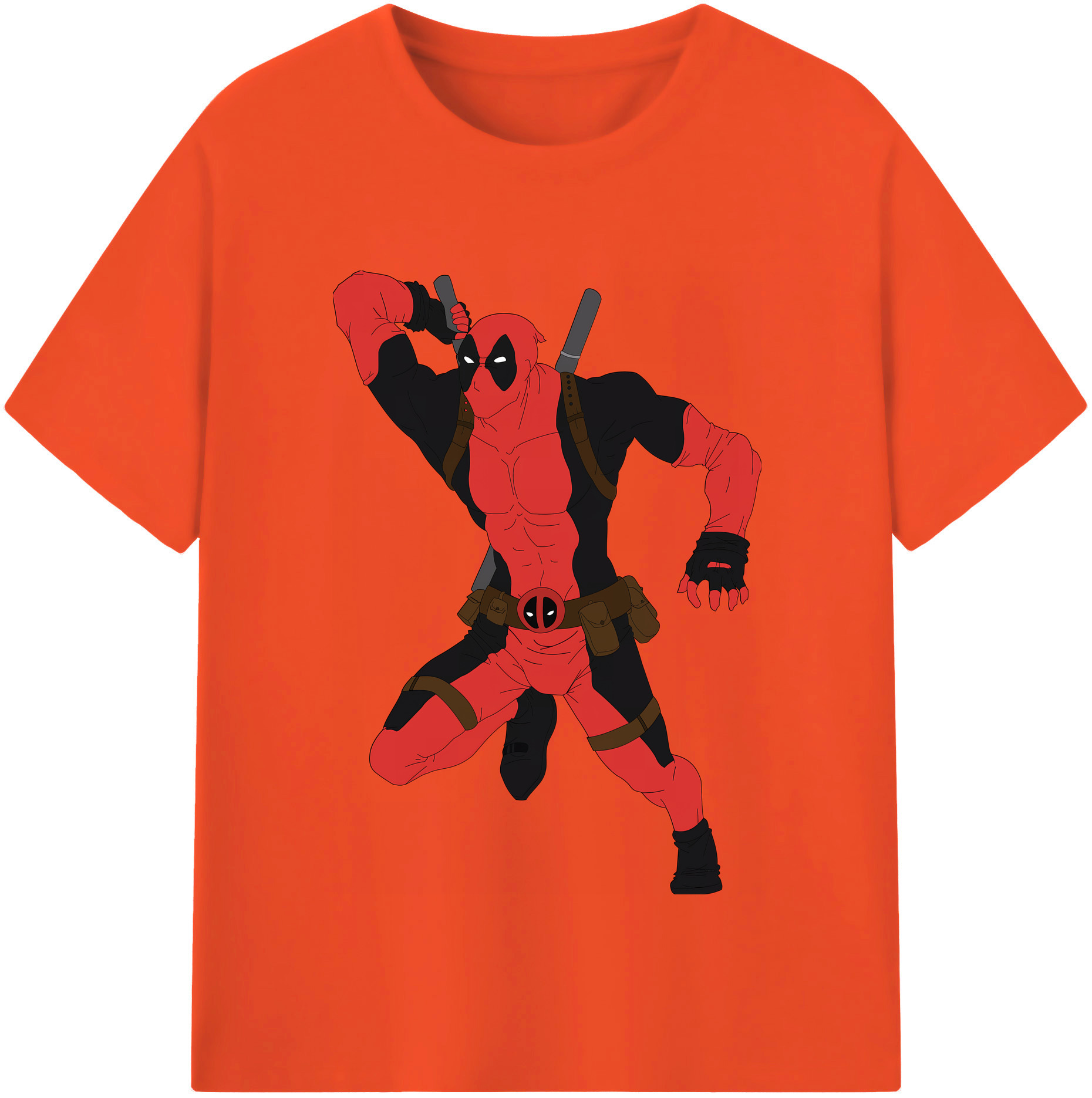 （画像用） Deadpool デッドプール 綿100％半袖Tシャツ（フロントプリント）