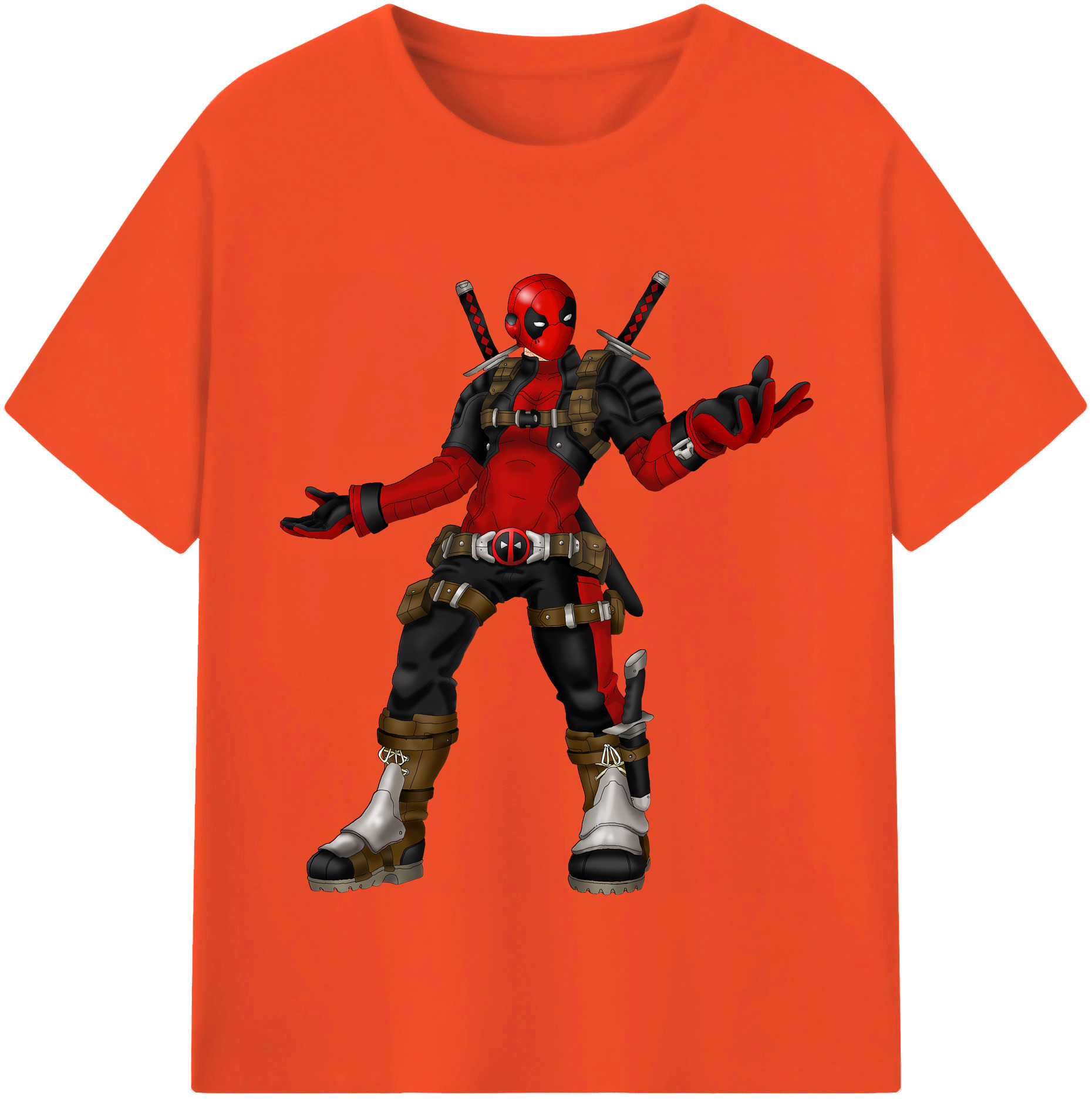 （画像用） Deadpool デッドプール 綿100％半袖Tシャツ（フロントプリント）