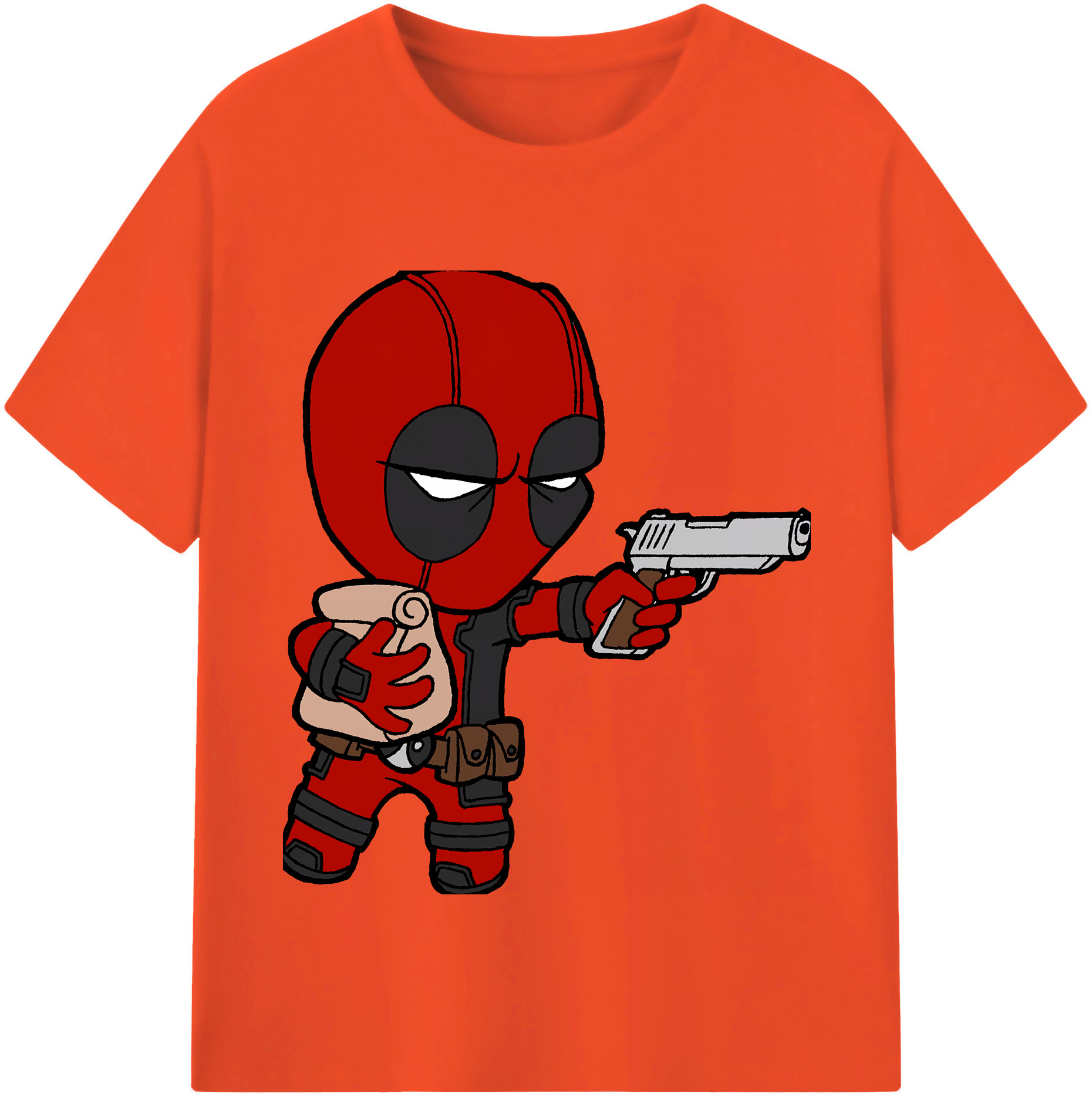 （画像用） Deadpool デッドプール 綿100％半袖Tシャツ（フロントプリント）