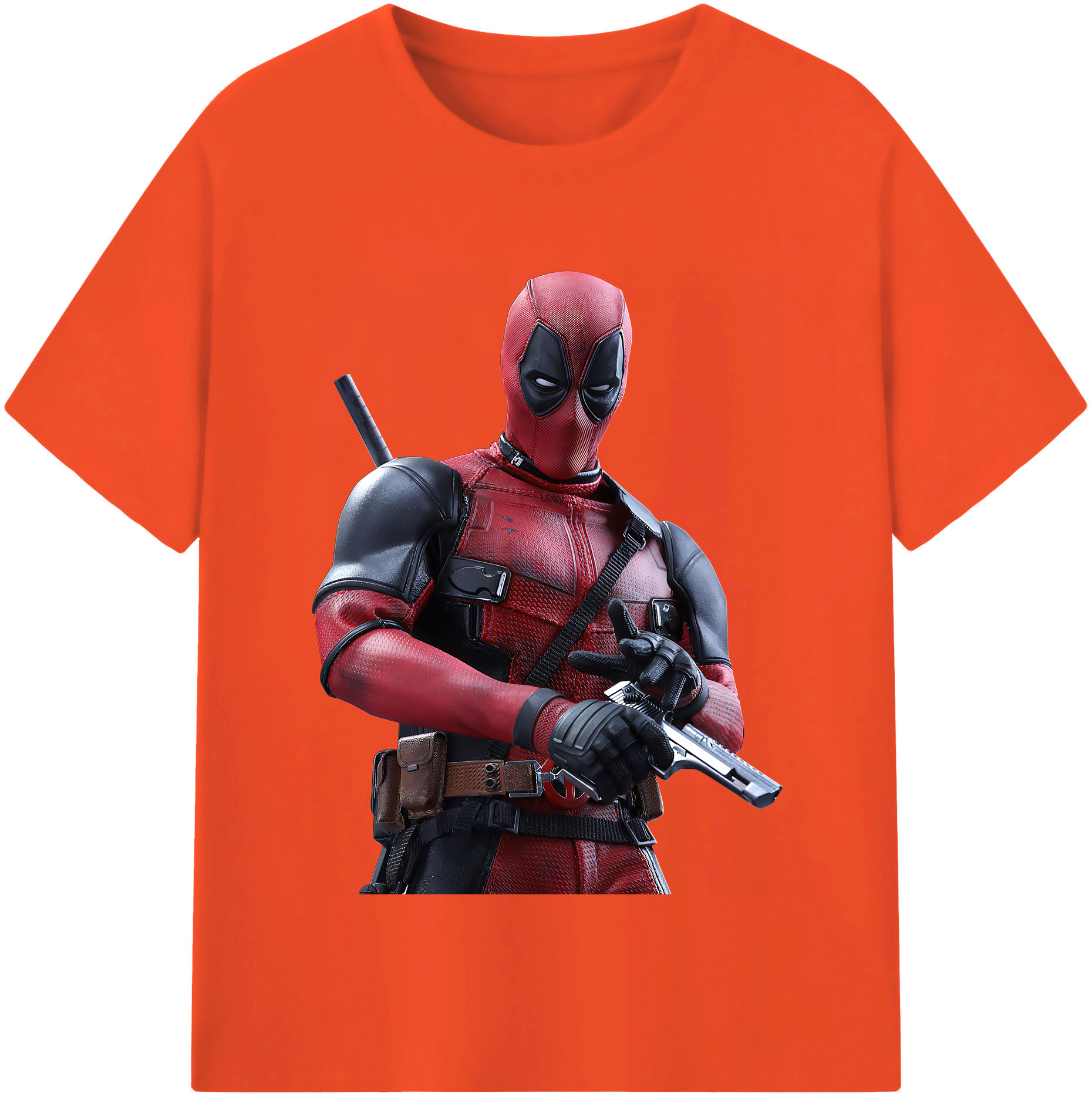 （画像用） Deadpool デッドプール 綿100％半袖Tシャツ（フロントプリント）