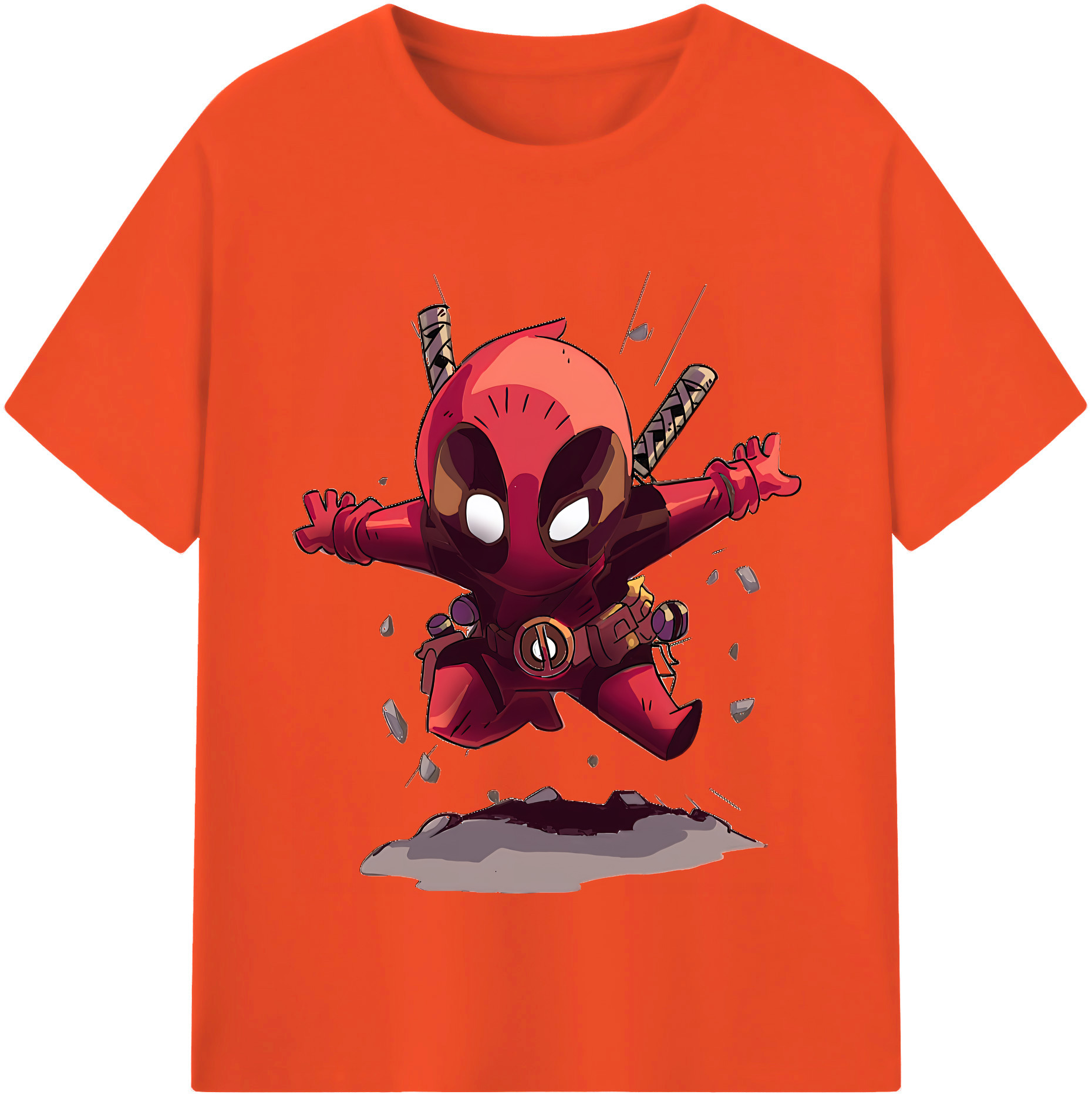 （画像用） Deadpool デッドプール 綿100％半袖Tシャツ（フロントプリント）
