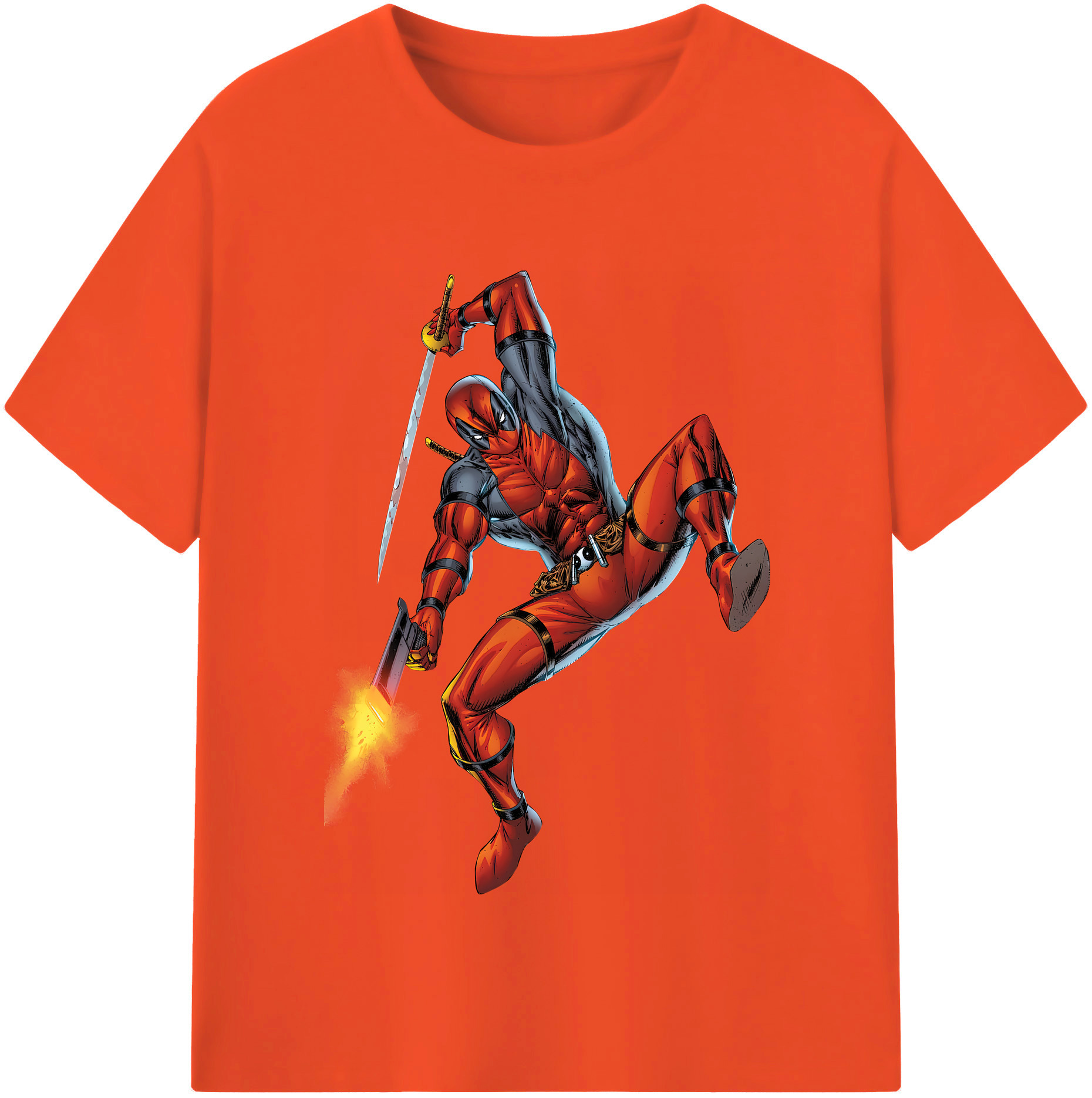 （画像用） Deadpool デッドプール 綿100％半袖Tシャツ（フロントプリント）