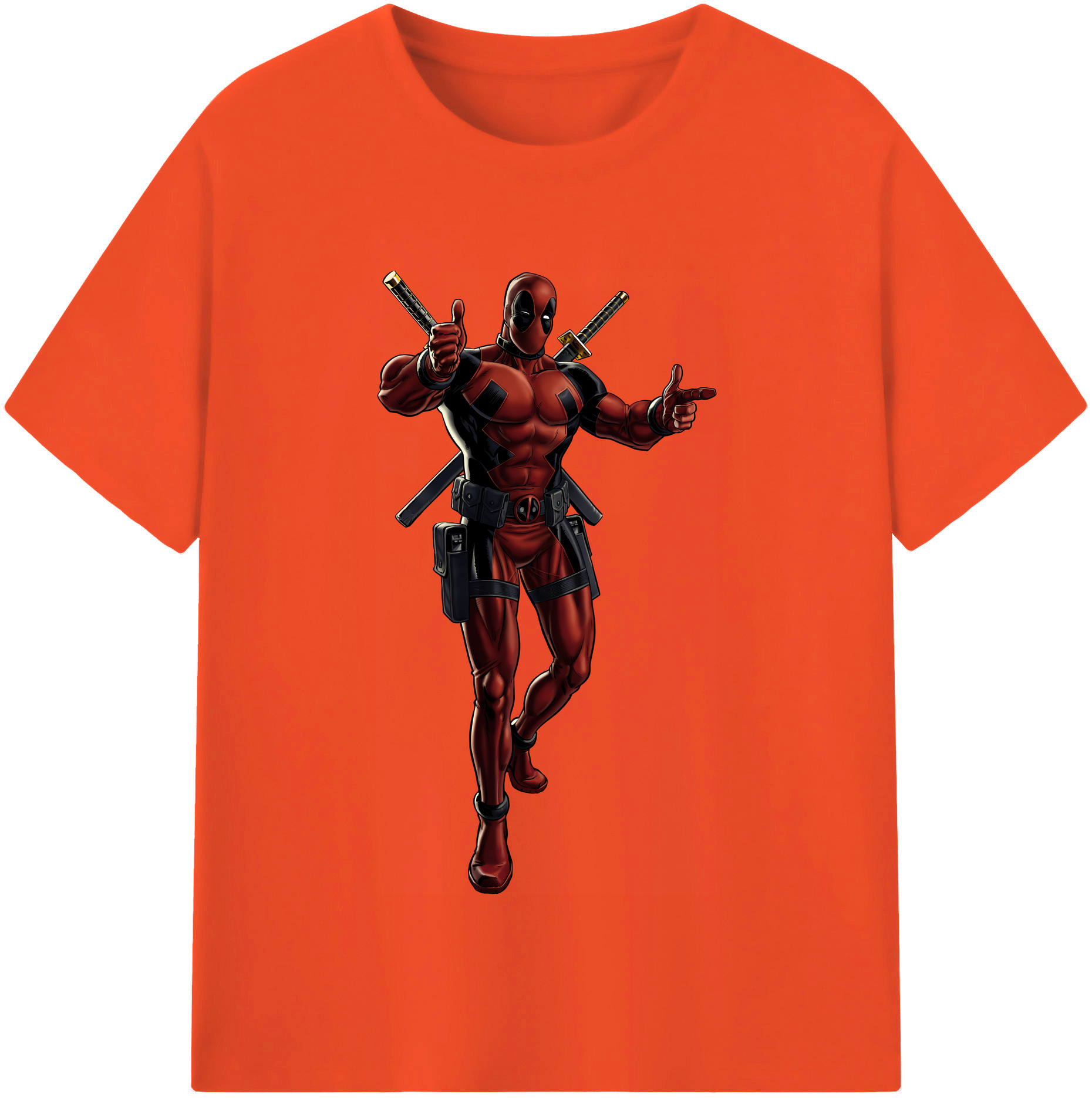 （画像用） Deadpool デッドプール 綿100％半袖Tシャツ（フロントプリント）