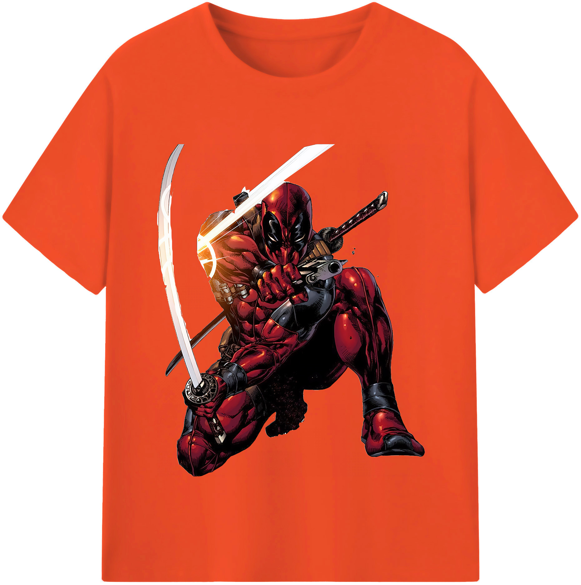 （画像用） Deadpool デッドプール 綿100％半袖Tシャツ（フロントプリント）