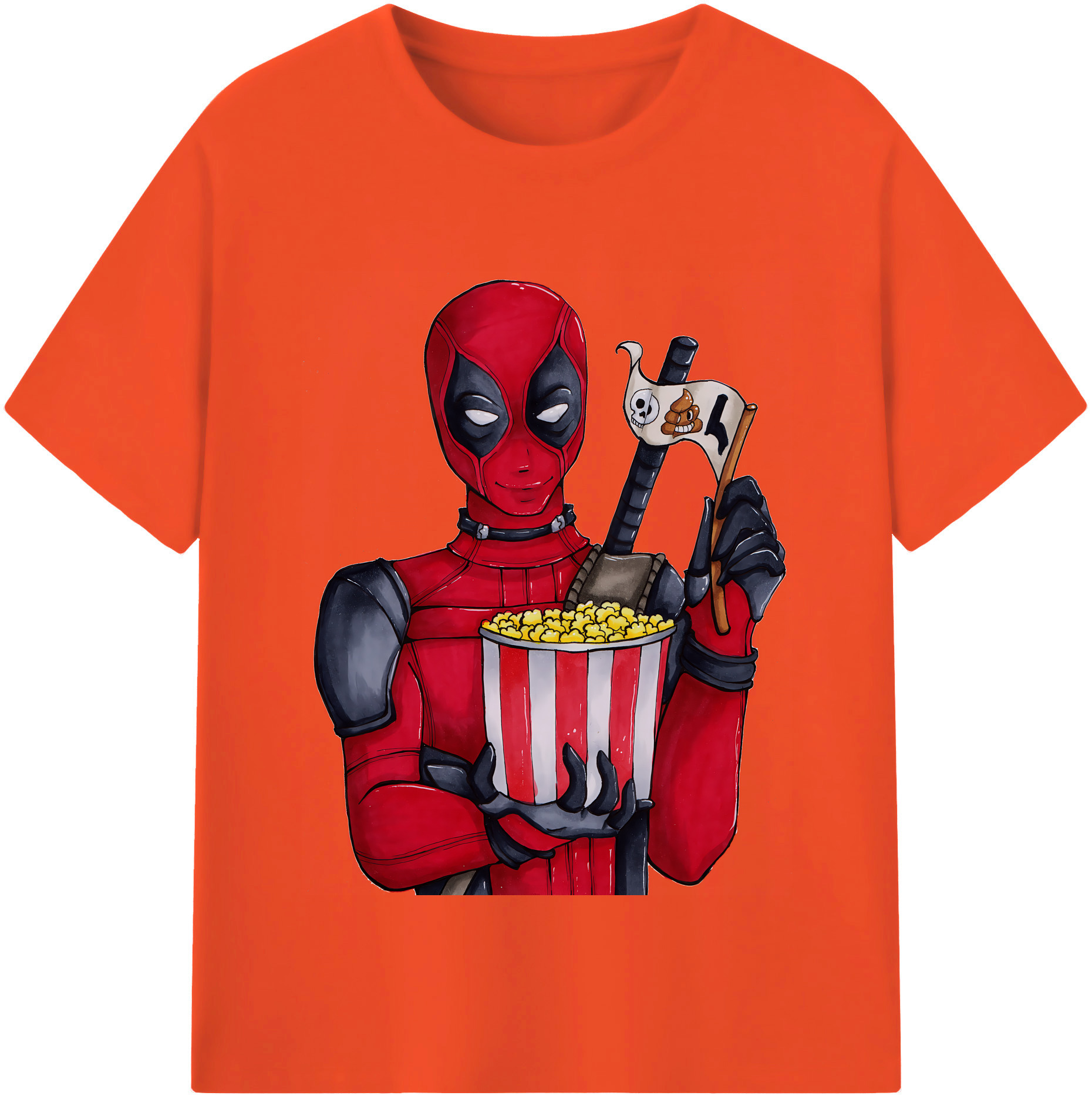 （画像用） Deadpool デッドプール 綿100％半袖Tシャツ（フロントプリント）