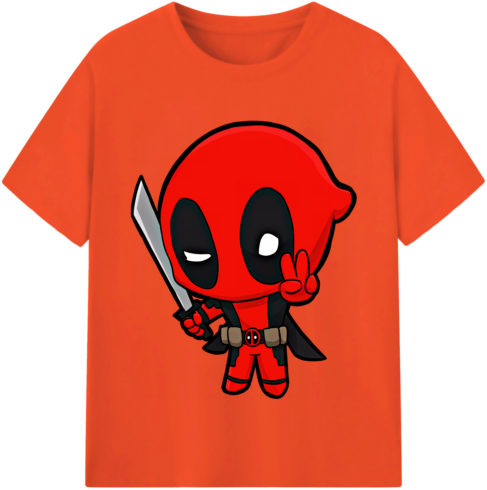 （画像用） Deadpool デッドプール 綿100％半袖Tシャツ（フロントプリント）