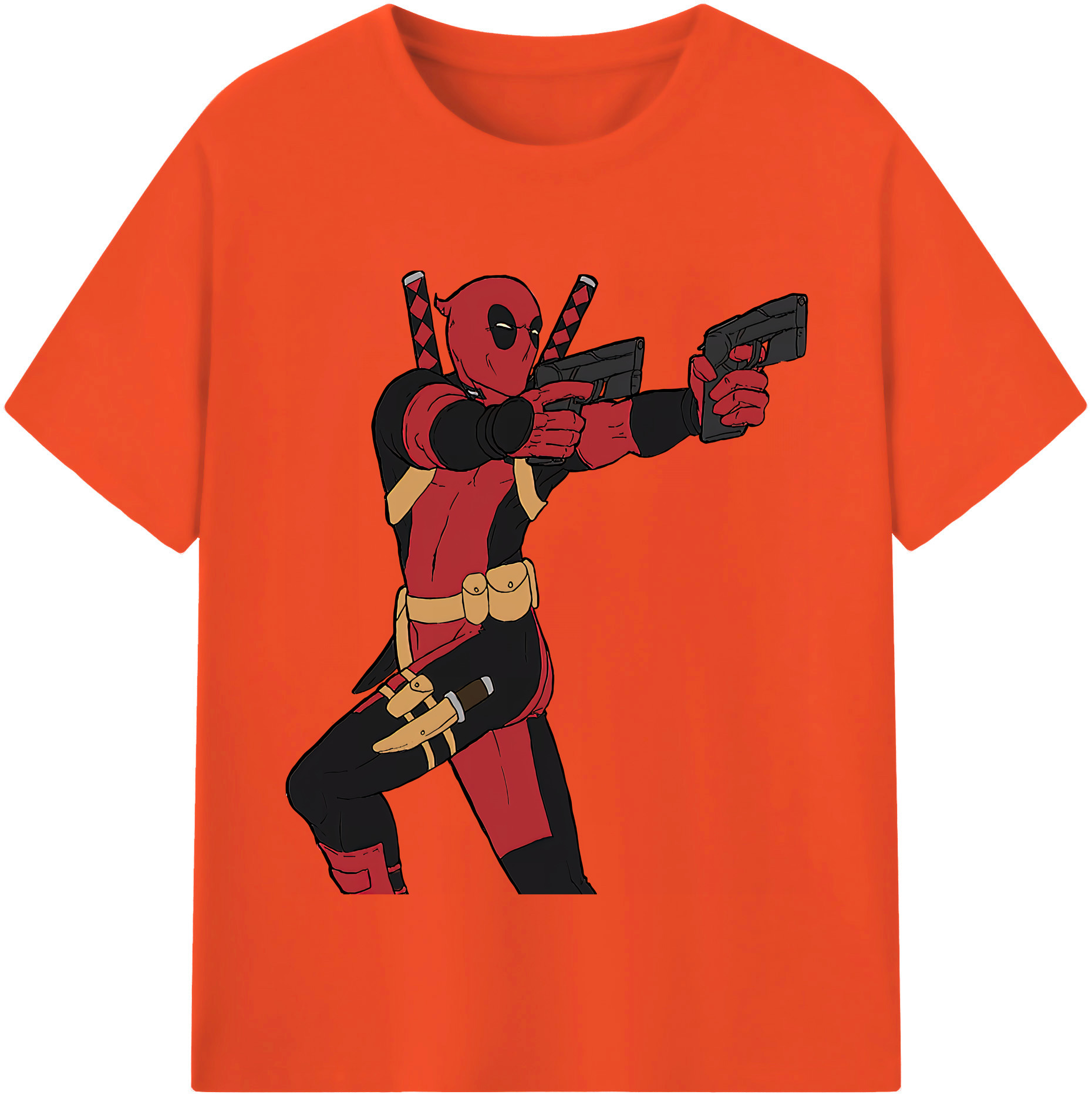 （画像用） Deadpool デッドプール 綿100％半袖Tシャツ（フロントプリント）