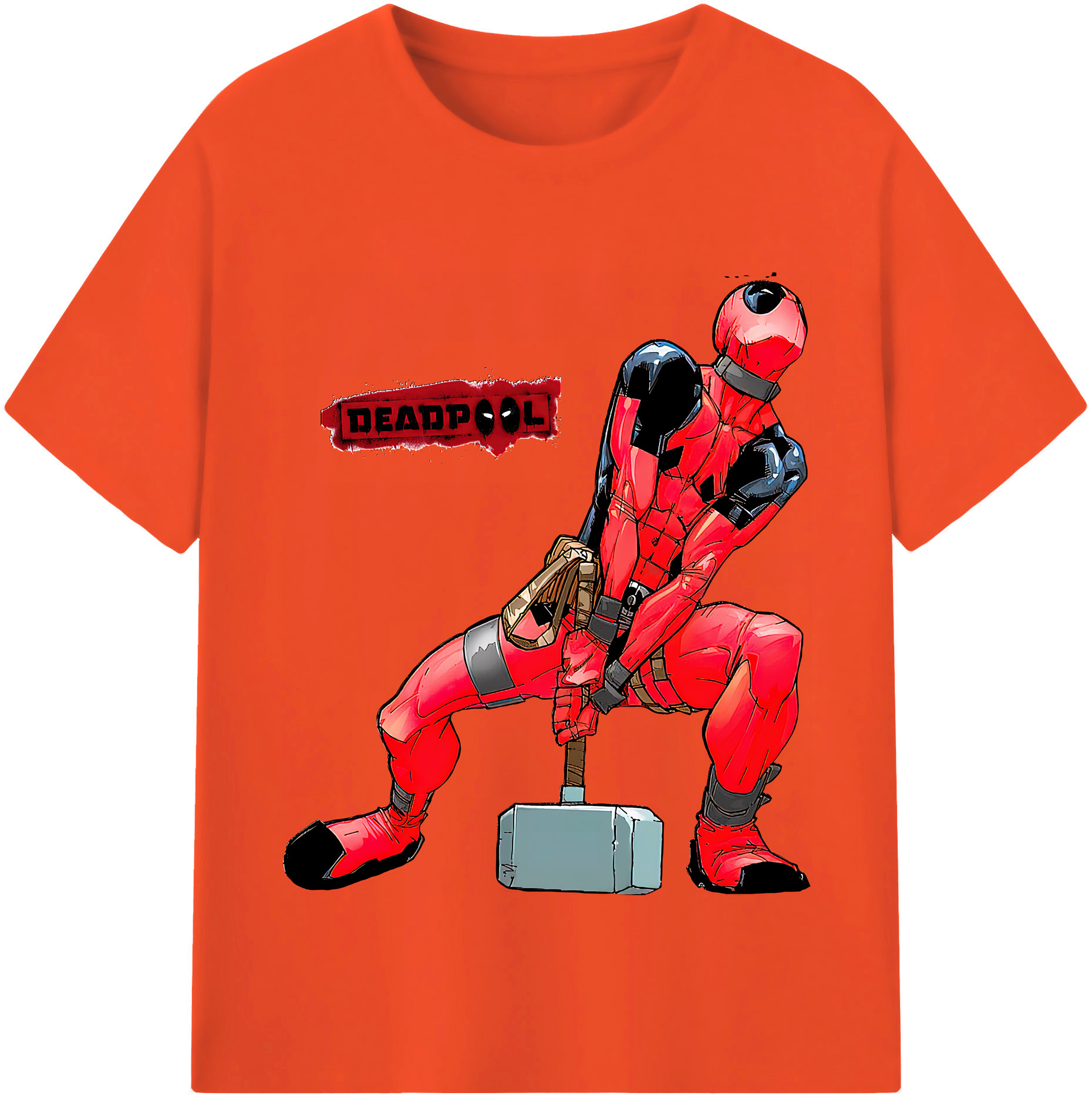 （画像用） Deadpool デッドプール 綿100％半袖Tシャツ（フロントプリント）