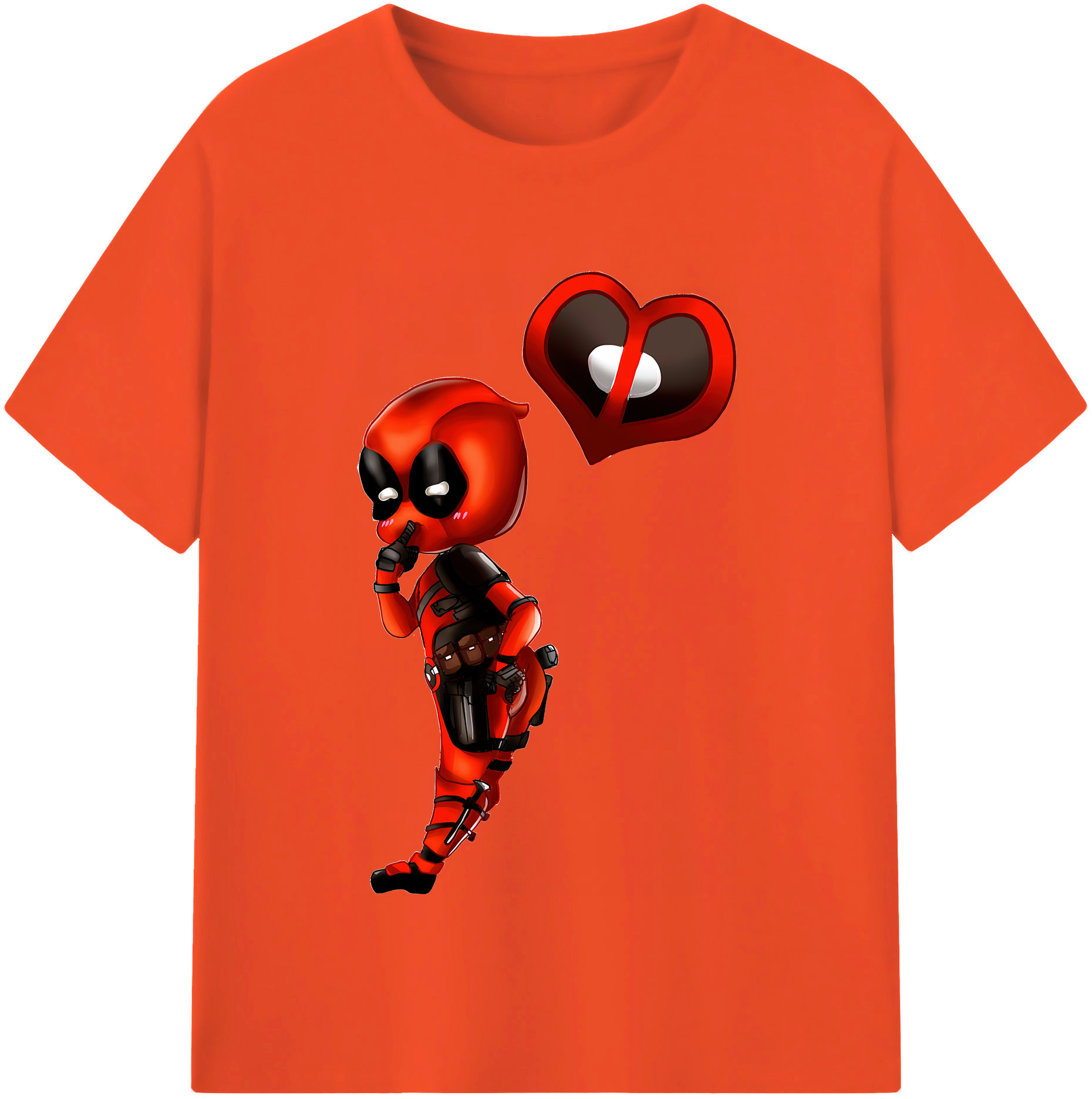 （画像用） Deadpool デッドプール 綿100％半袖Tシャツ（フロントプリント）