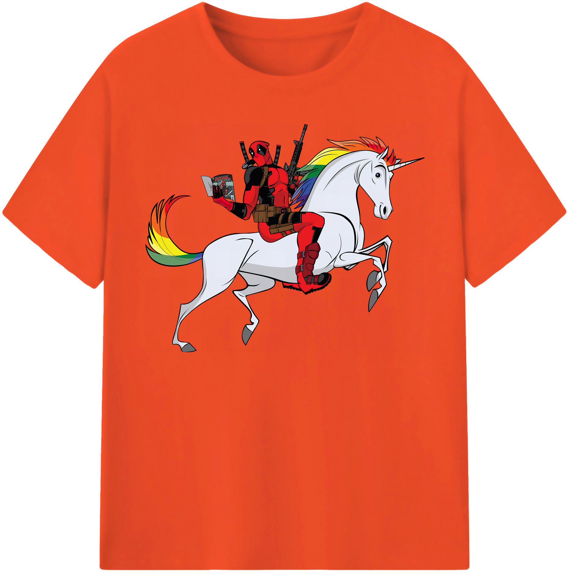 （画像用） Deadpool デッドプール 綿100％半袖Tシャツ（フロントプリント）
