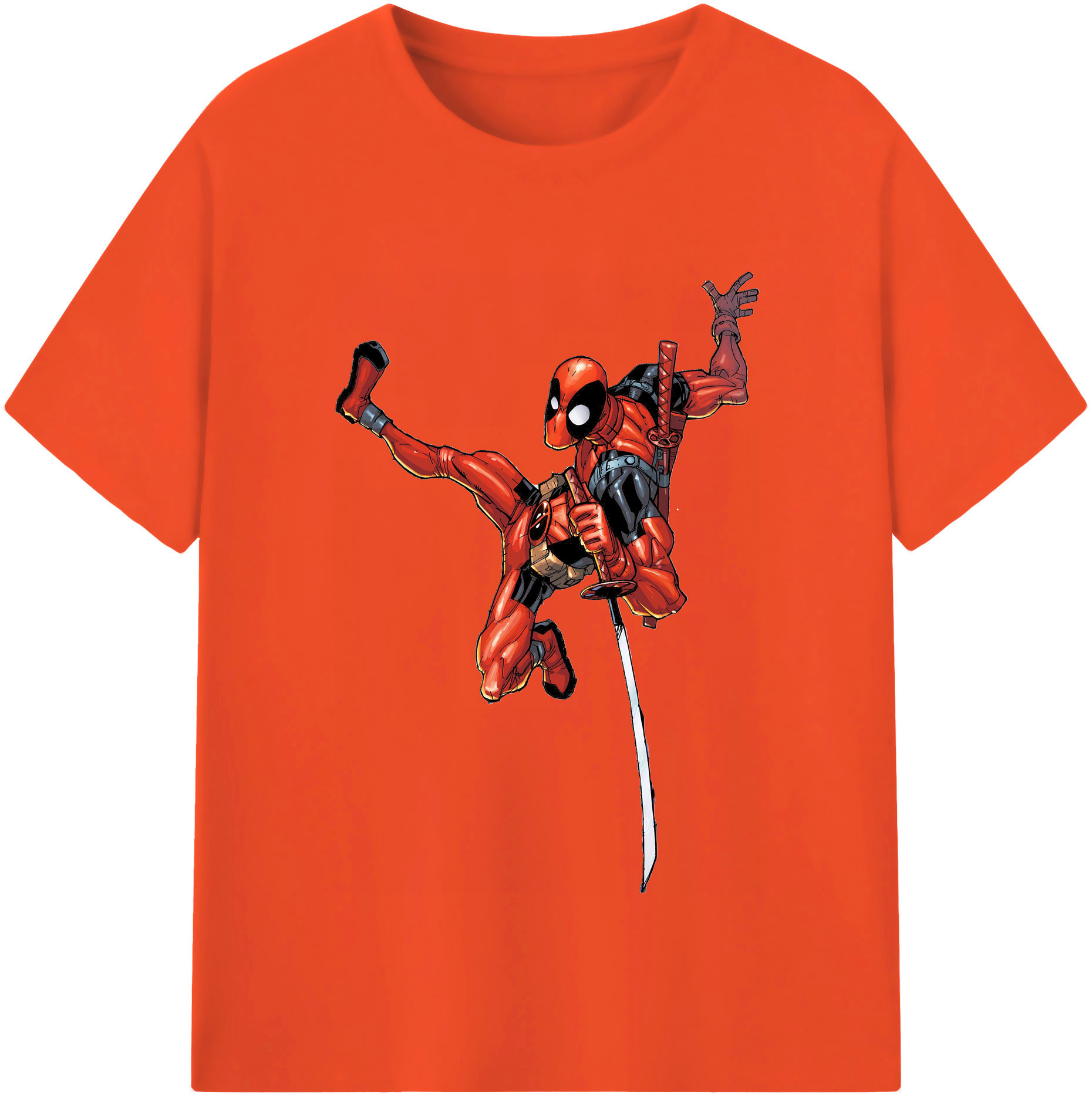 （画像用） Deadpool デッドプール 綿100％半袖Tシャツ（フロントプリント）
