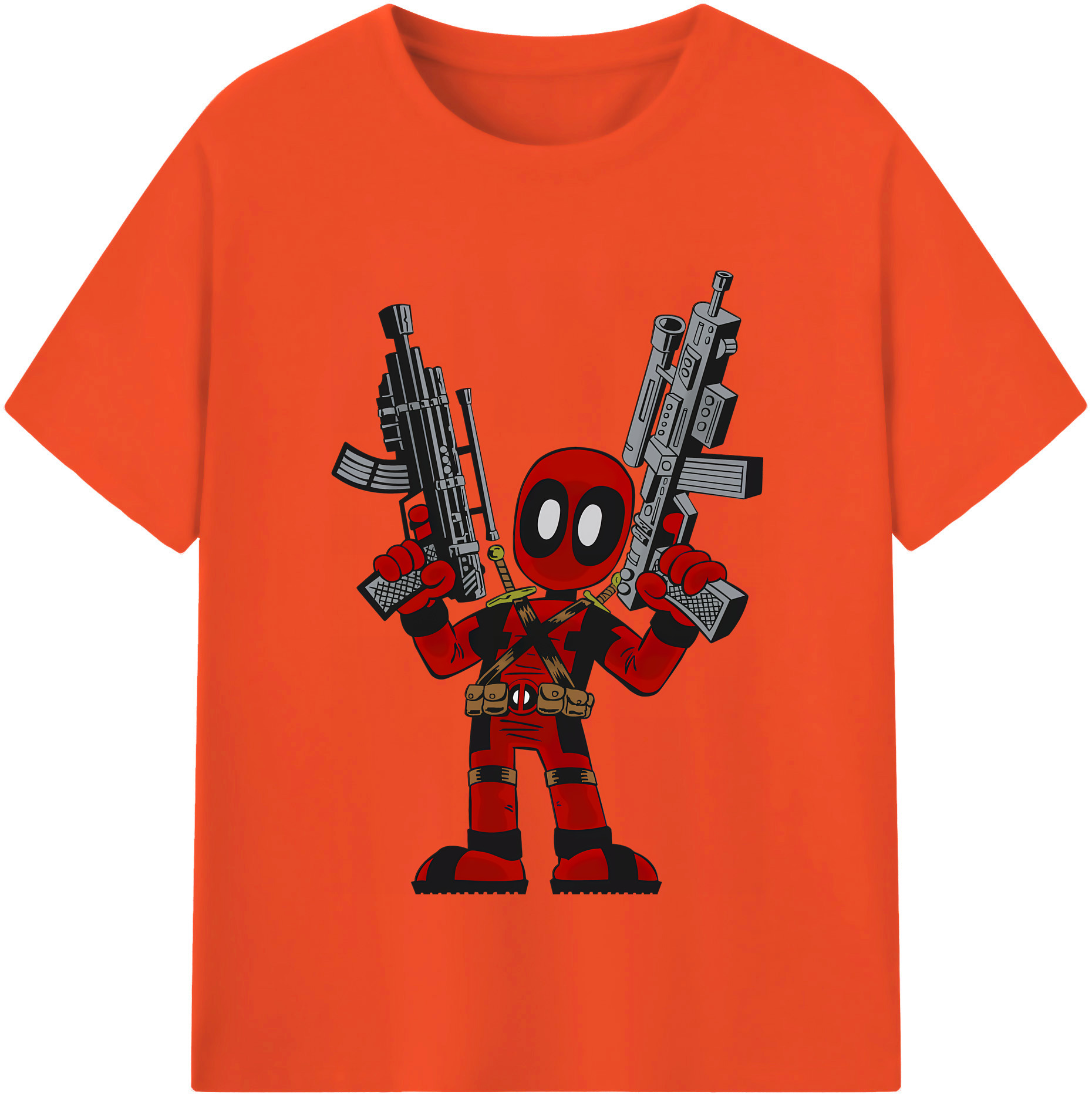 （画像用） Deadpool デッドプール 綿100％半袖Tシャツ（フロントプリント）