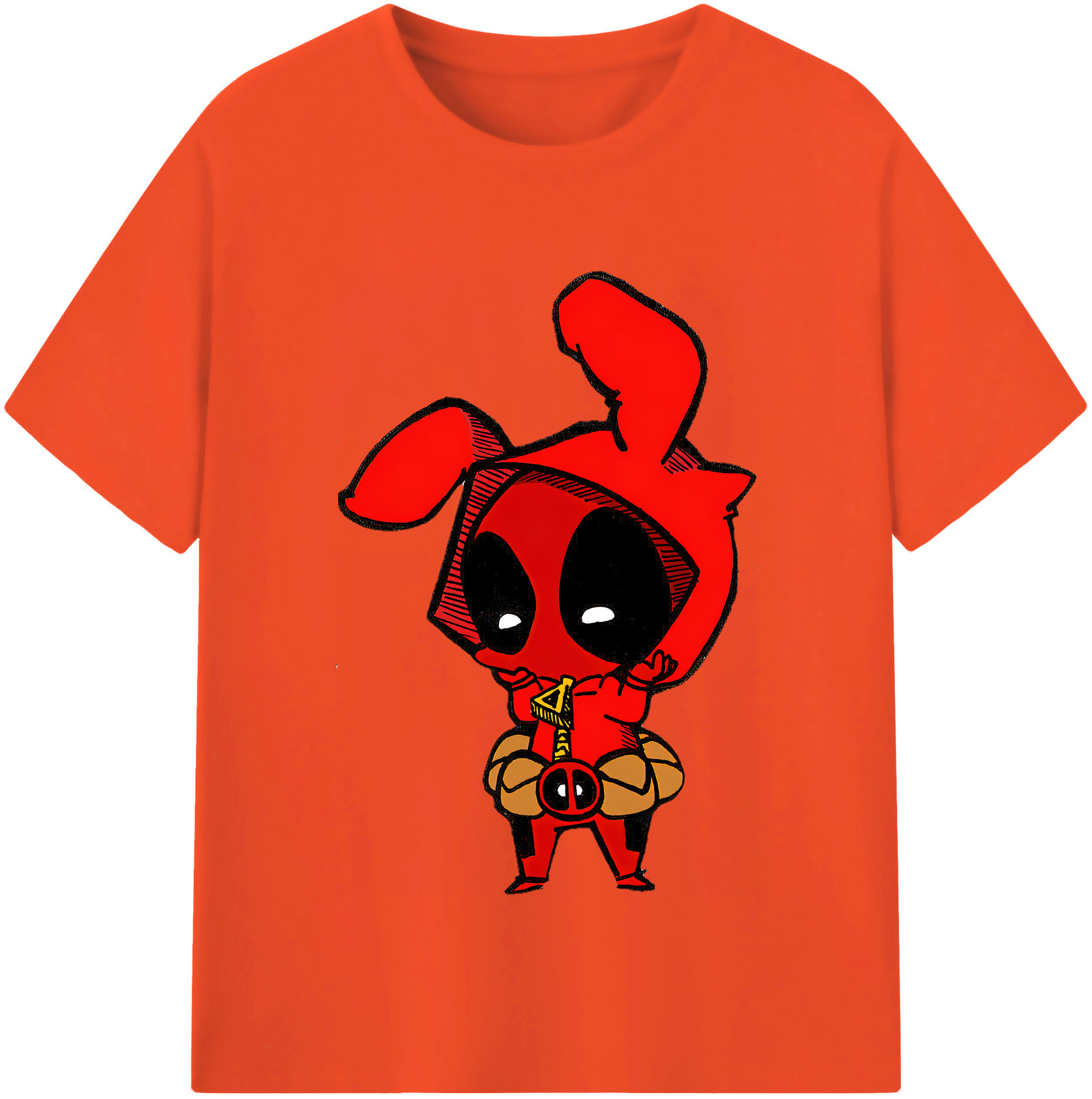 （画像用） Deadpool デッドプール 綿100％半袖Tシャツ（フロントプリント）
