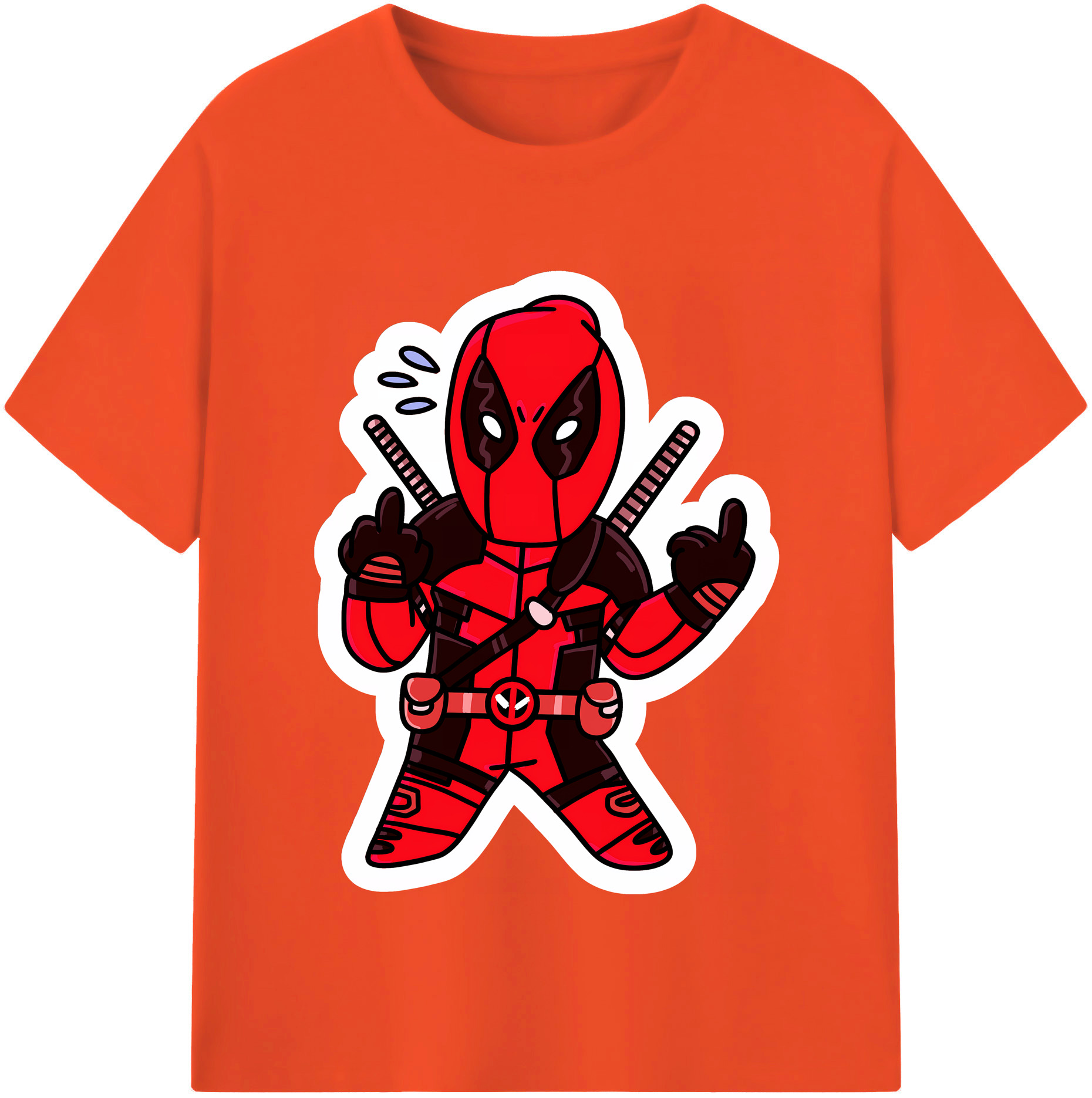 （画像用） Deadpool デッドプール 綿100％半袖Tシャツ（フロントプリント）