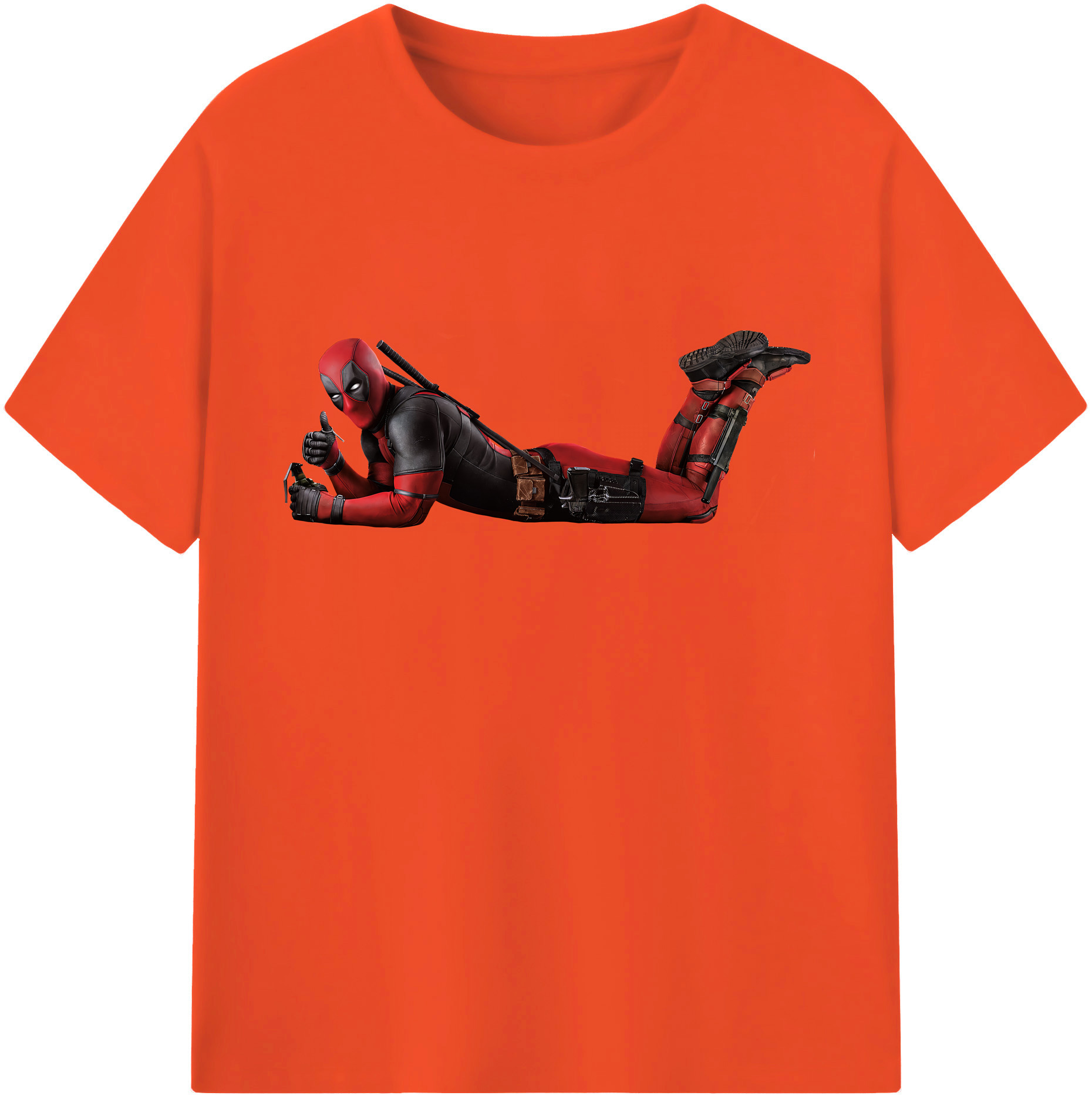 （画像用） Deadpool デッドプール 綿100％半袖Tシャツ（フロントプリント）