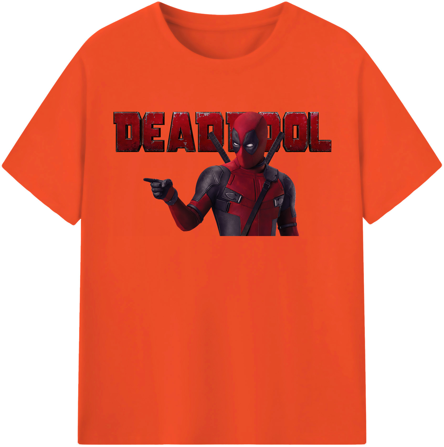 （画像用） Deadpool デッドプール 綿100％半袖Tシャツ（フロントプリント）