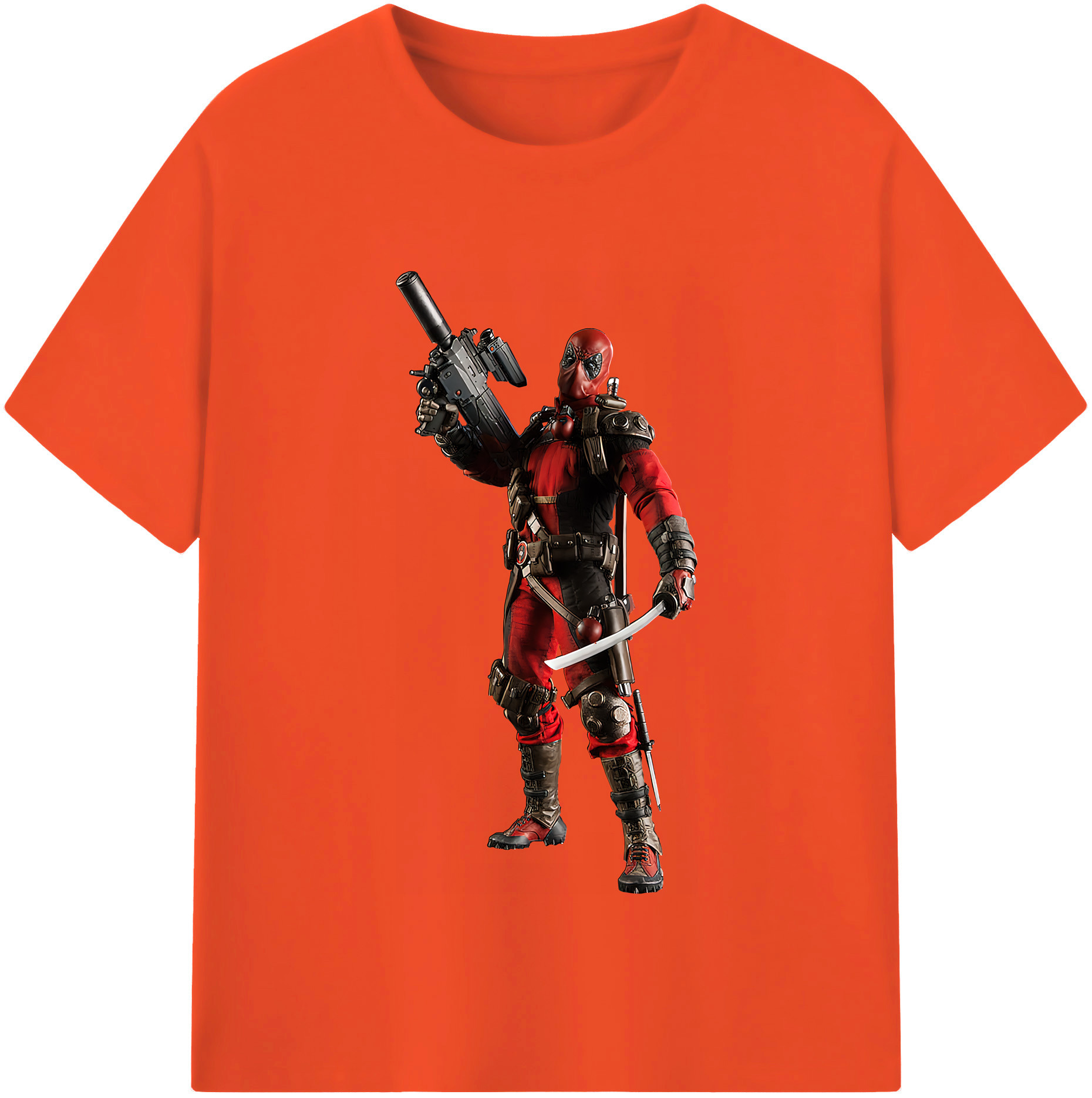 （画像用） Deadpool デッドプール 綿100％半袖Tシャツ（フロントプリント）