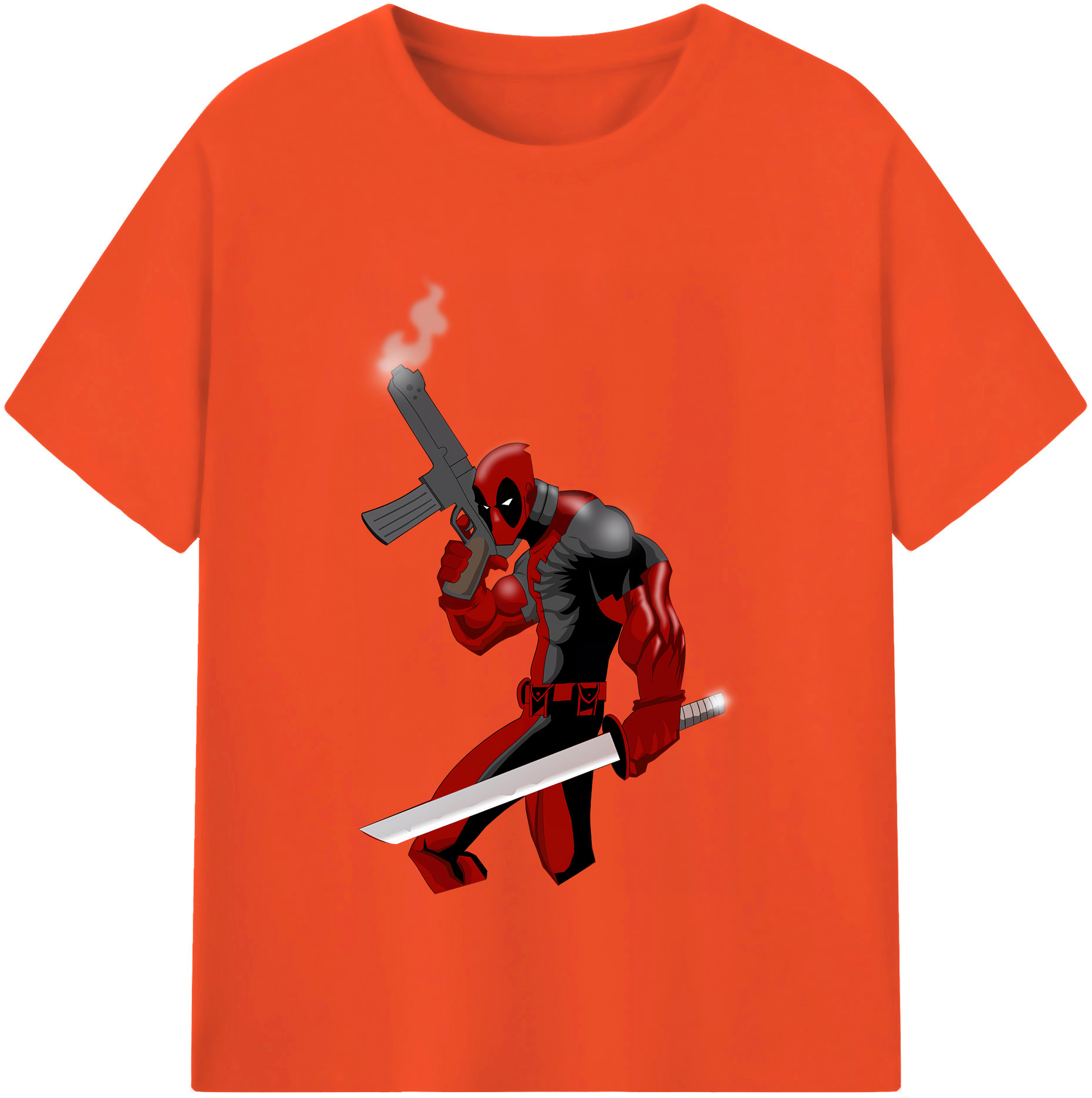 （画像用） Deadpool デッドプール 綿100％半袖Tシャツ（フロントプリント）