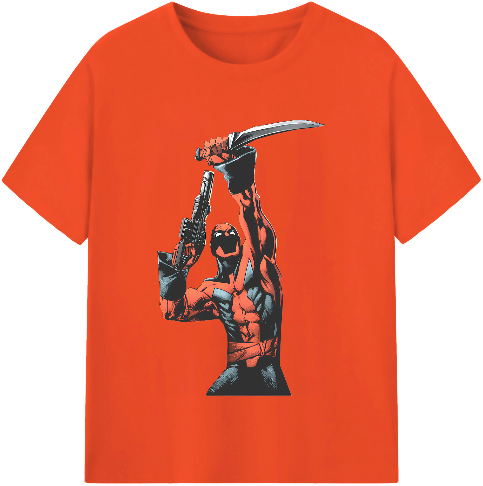 （画像用） Deadpool デッドプール 綿100％半袖Tシャツ（フロントプリント）