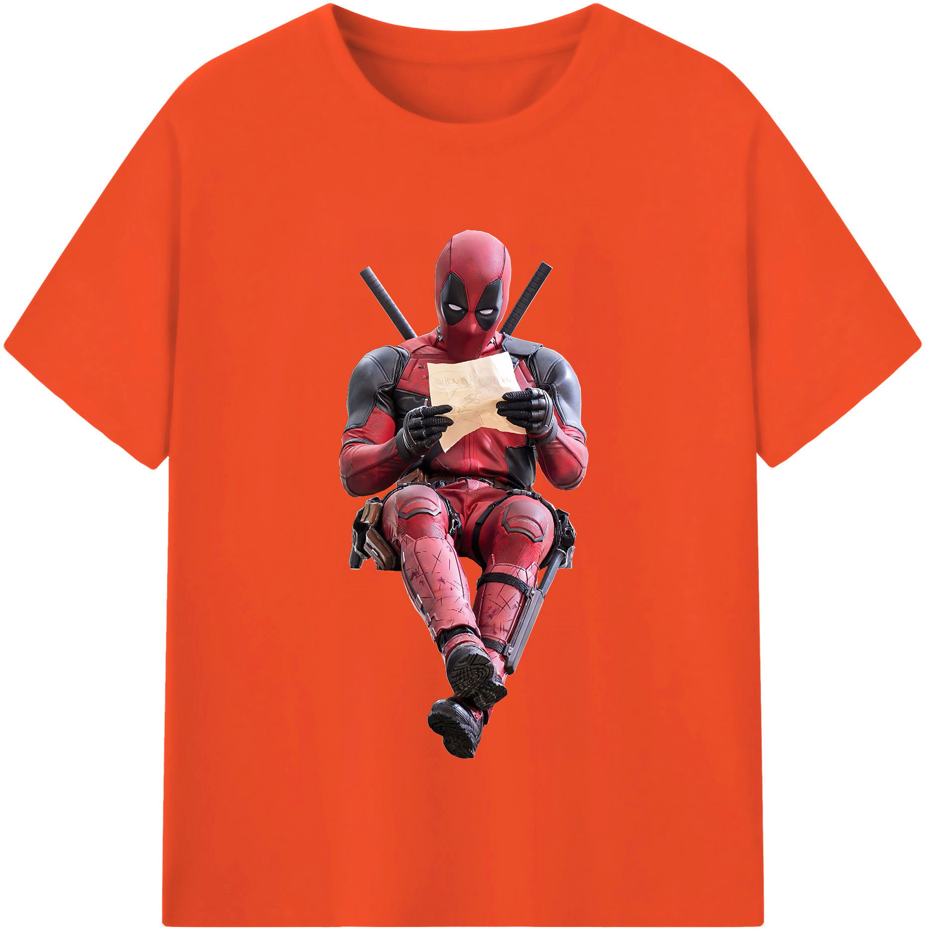 （画像用） Deadpool デッドプール 綿100％半袖Tシャツ（フロントプリント）