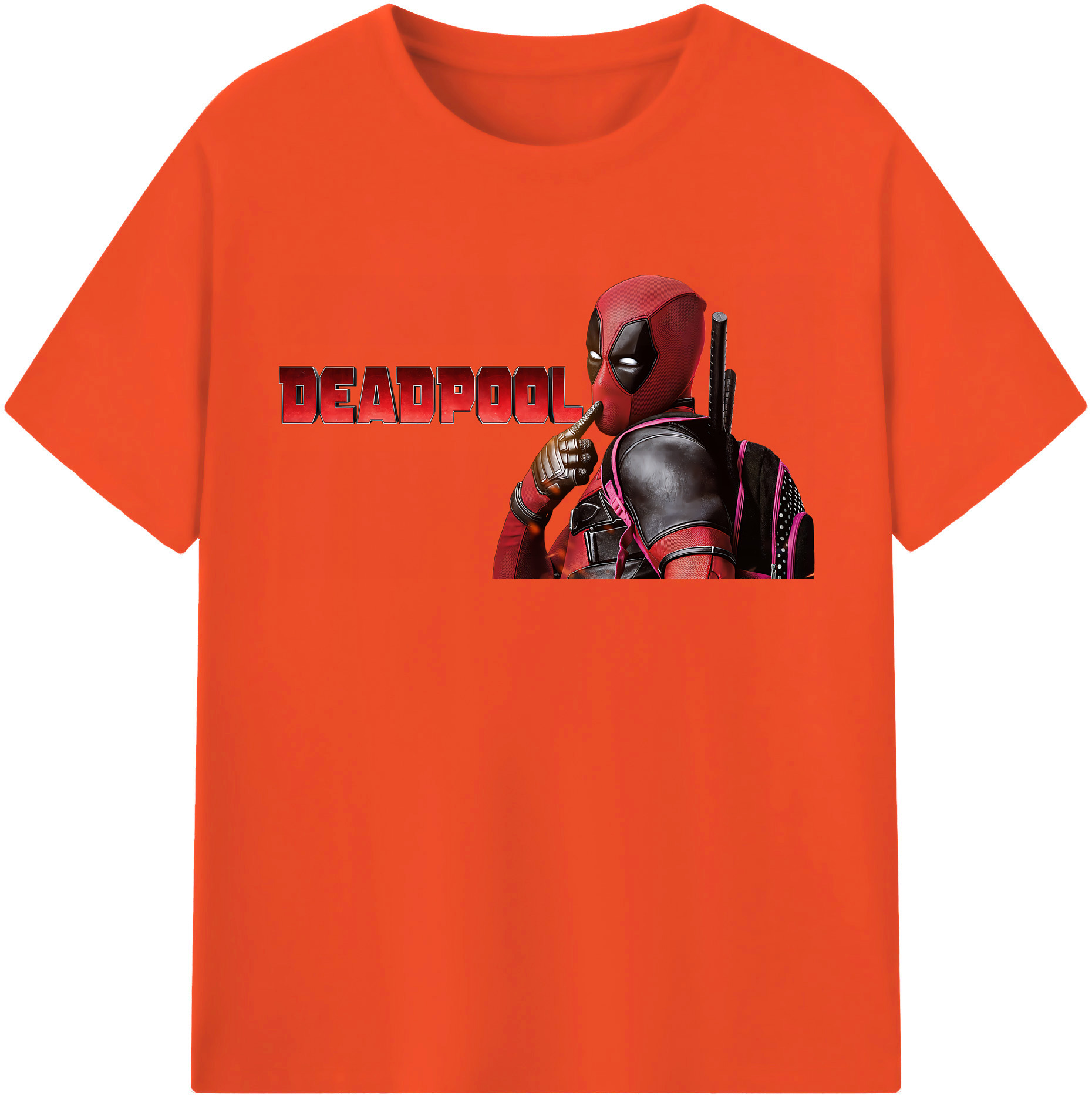（画像用） Deadpool デッドプール 綿100％半袖Tシャツ（フロントプリント）