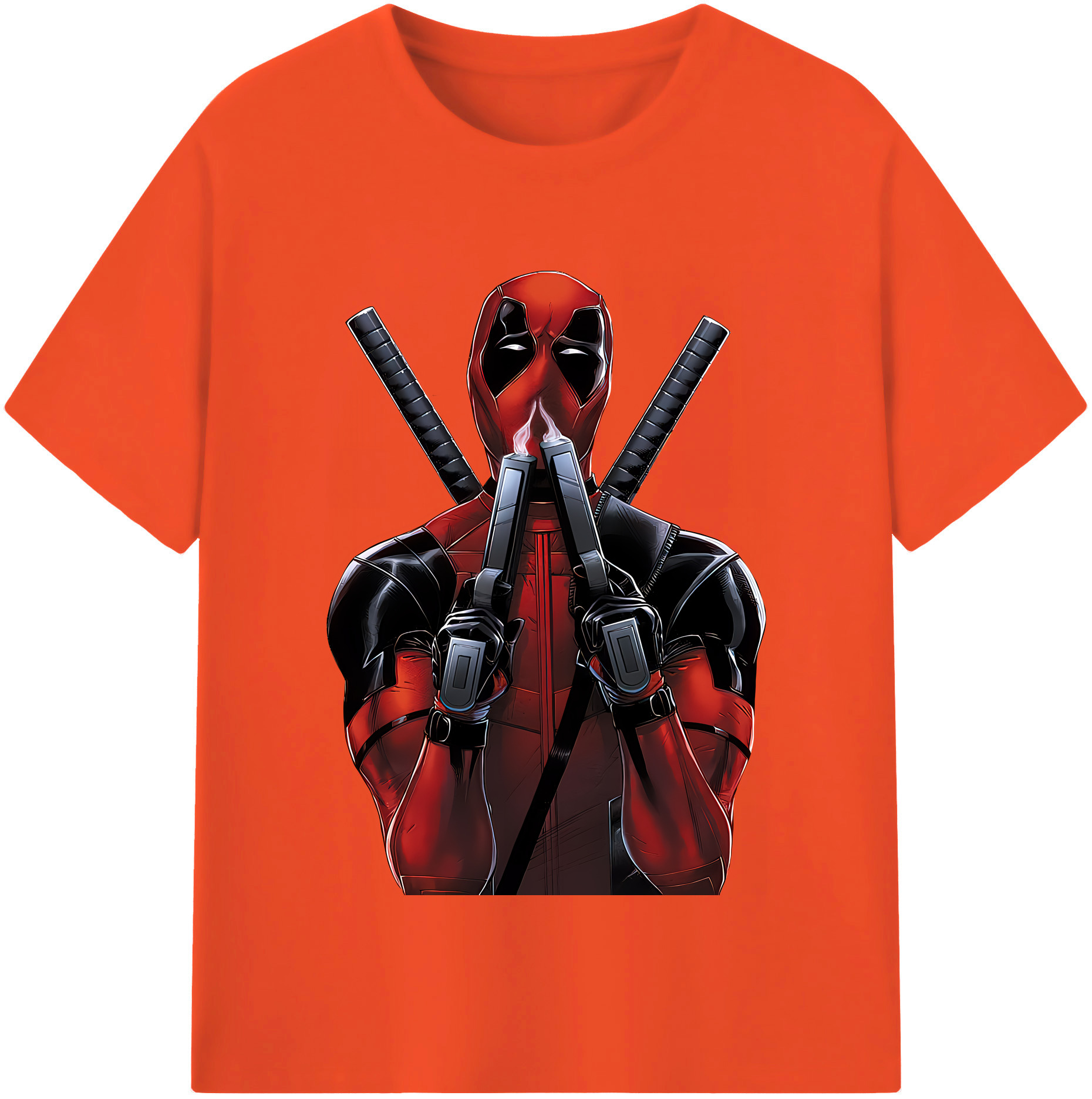 （画像用） Deadpool デッドプール 綿100％半袖Tシャツ（フロントプリント）