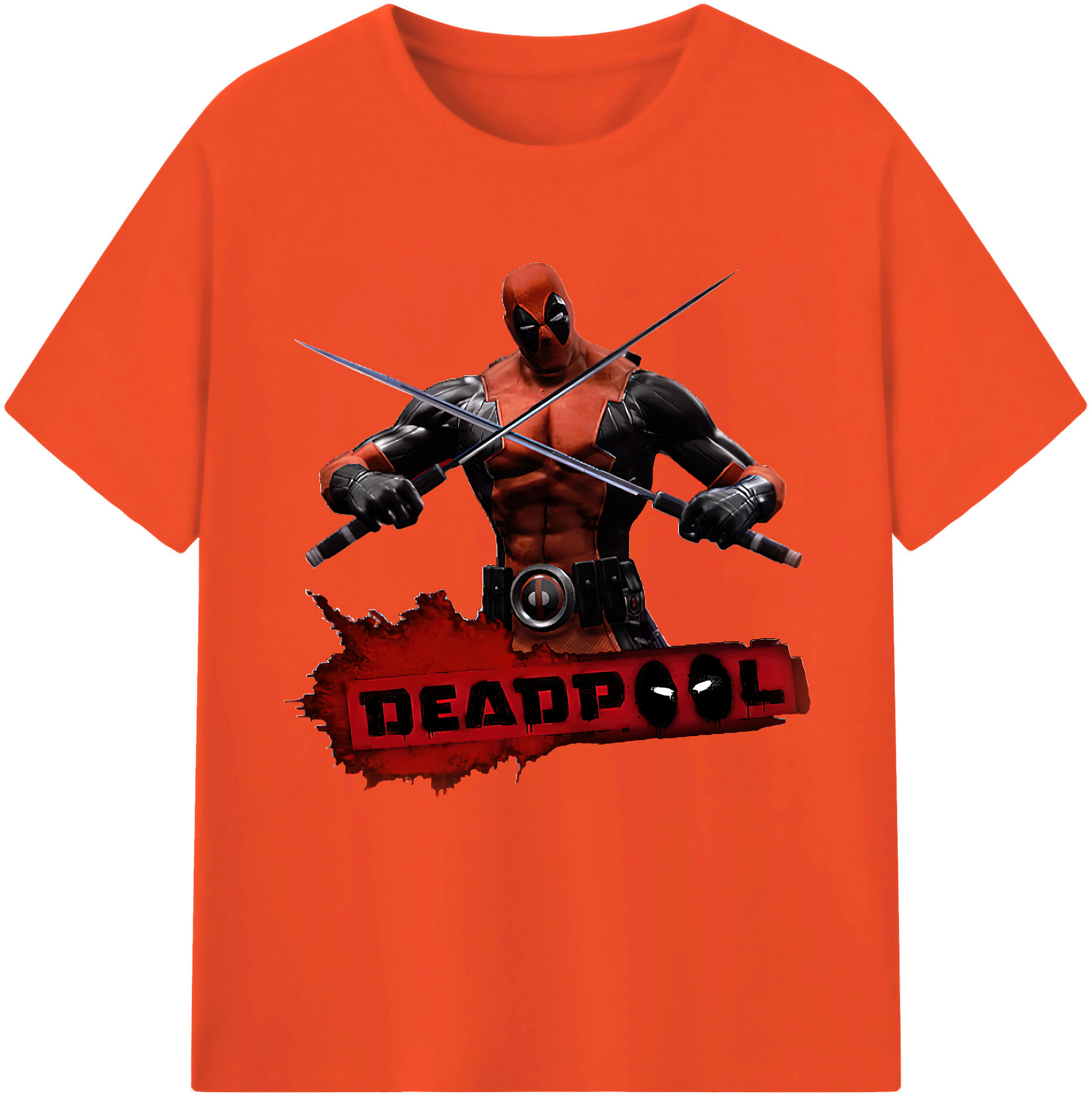 （画像用） Deadpool デッドプール 綿100％半袖Tシャツ（フロントプリント）