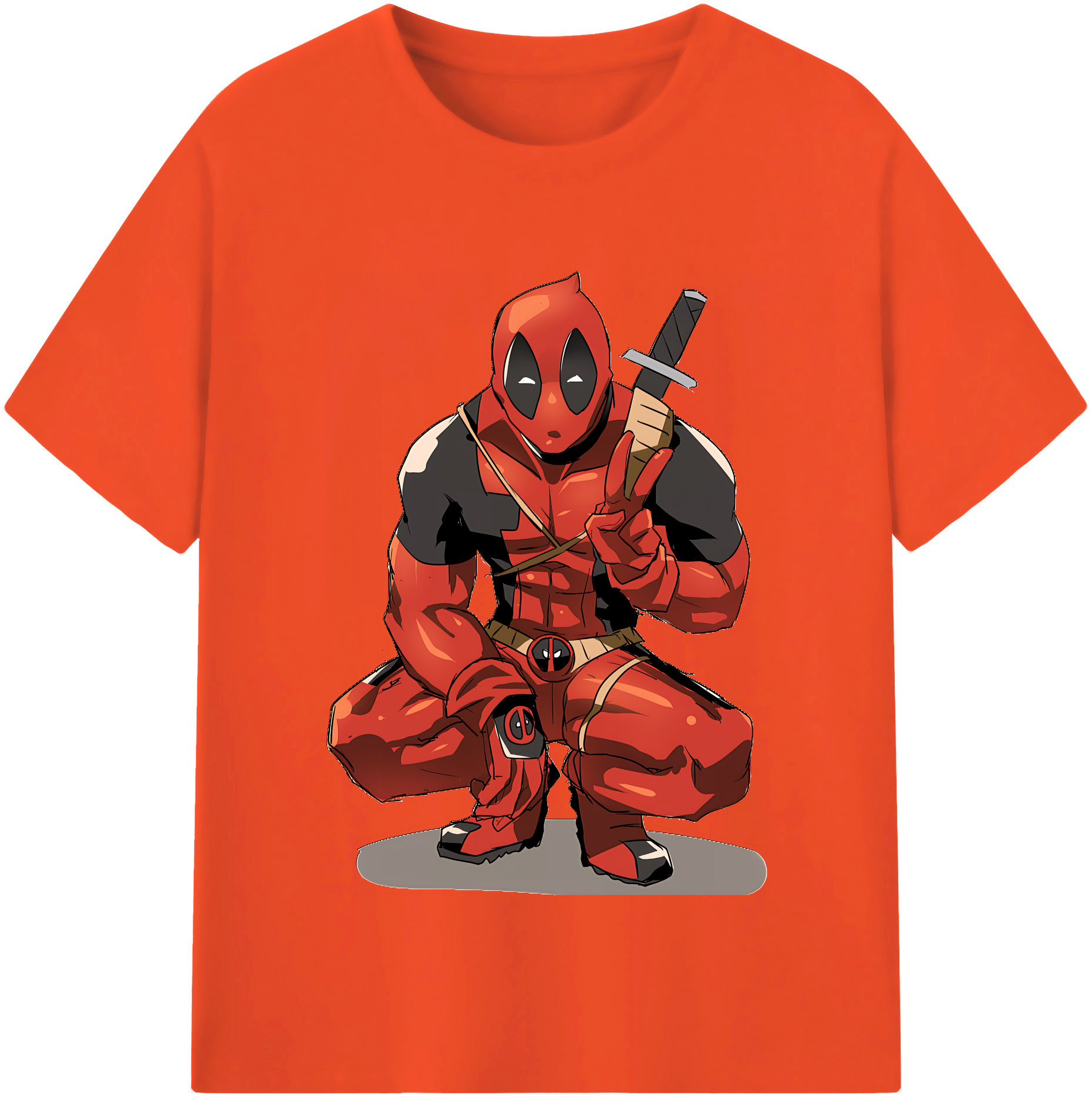 （画像用） Deadpool デッドプール 綿100％半袖Tシャツ（フロントプリント）
