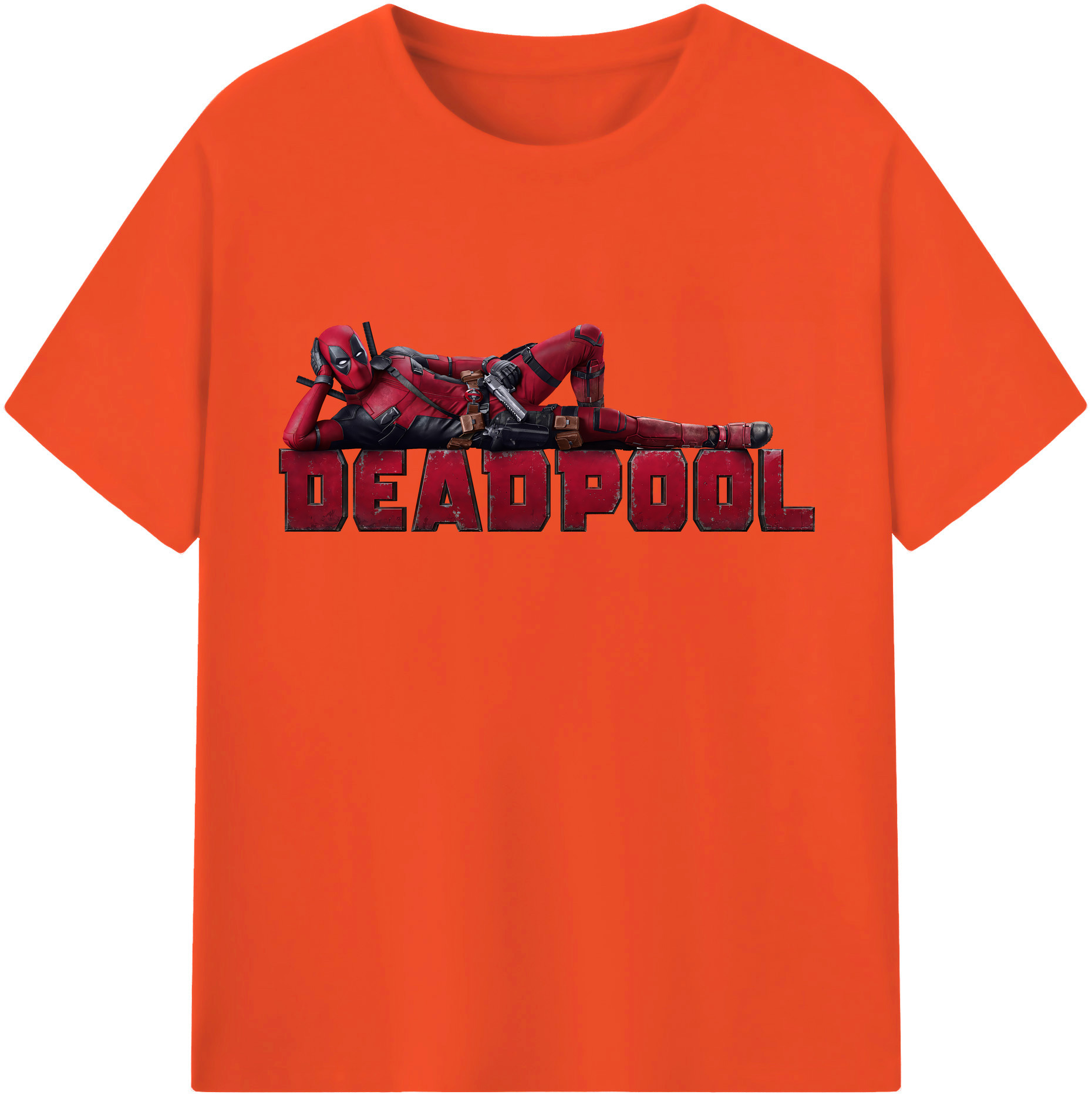 （画像用） Deadpool デッドプール 綿100％半袖Tシャツ（フロントプリント）