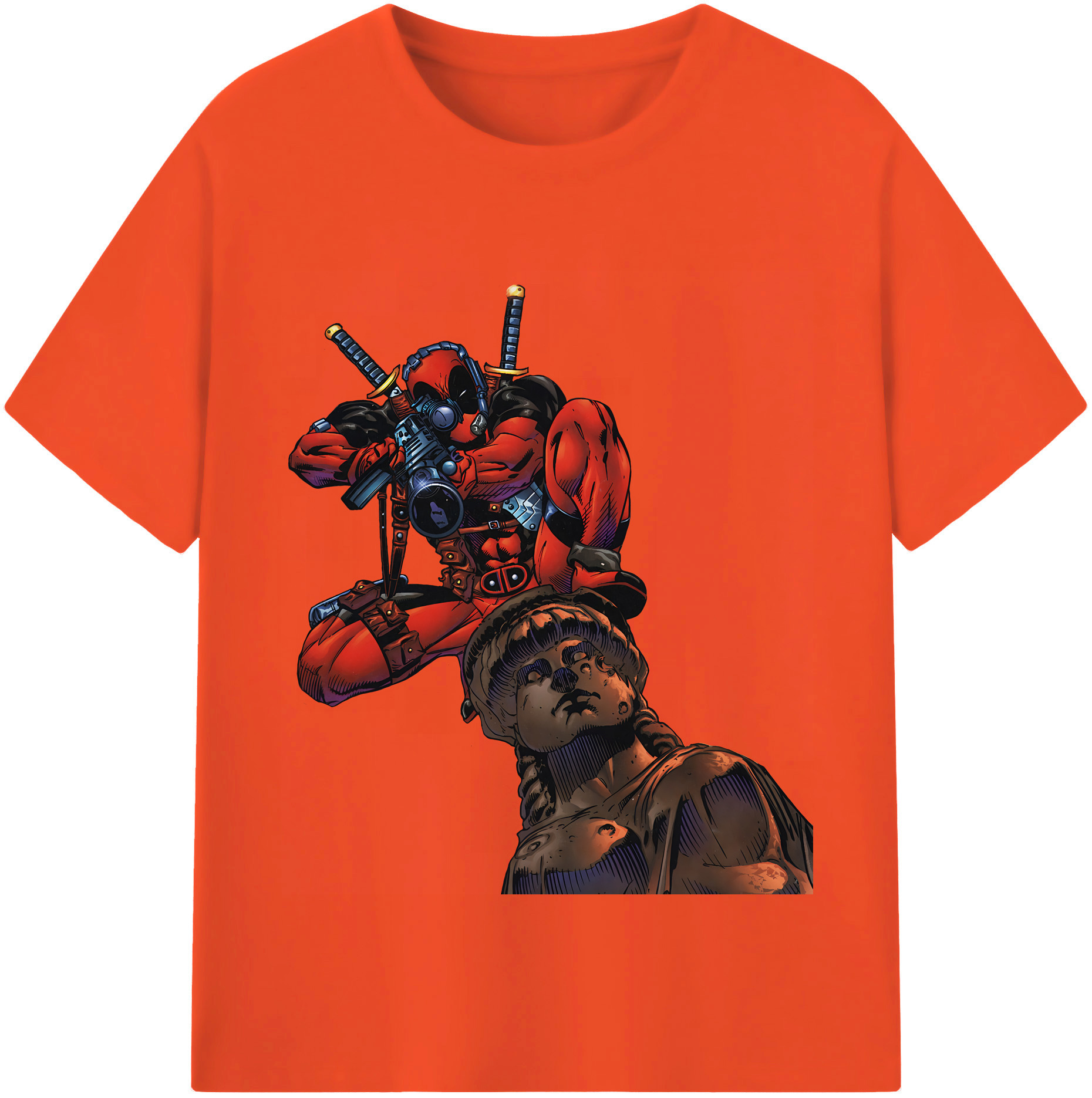 （画像用） Deadpool デッドプール 綿100％半袖Tシャツ（フロントプリント）