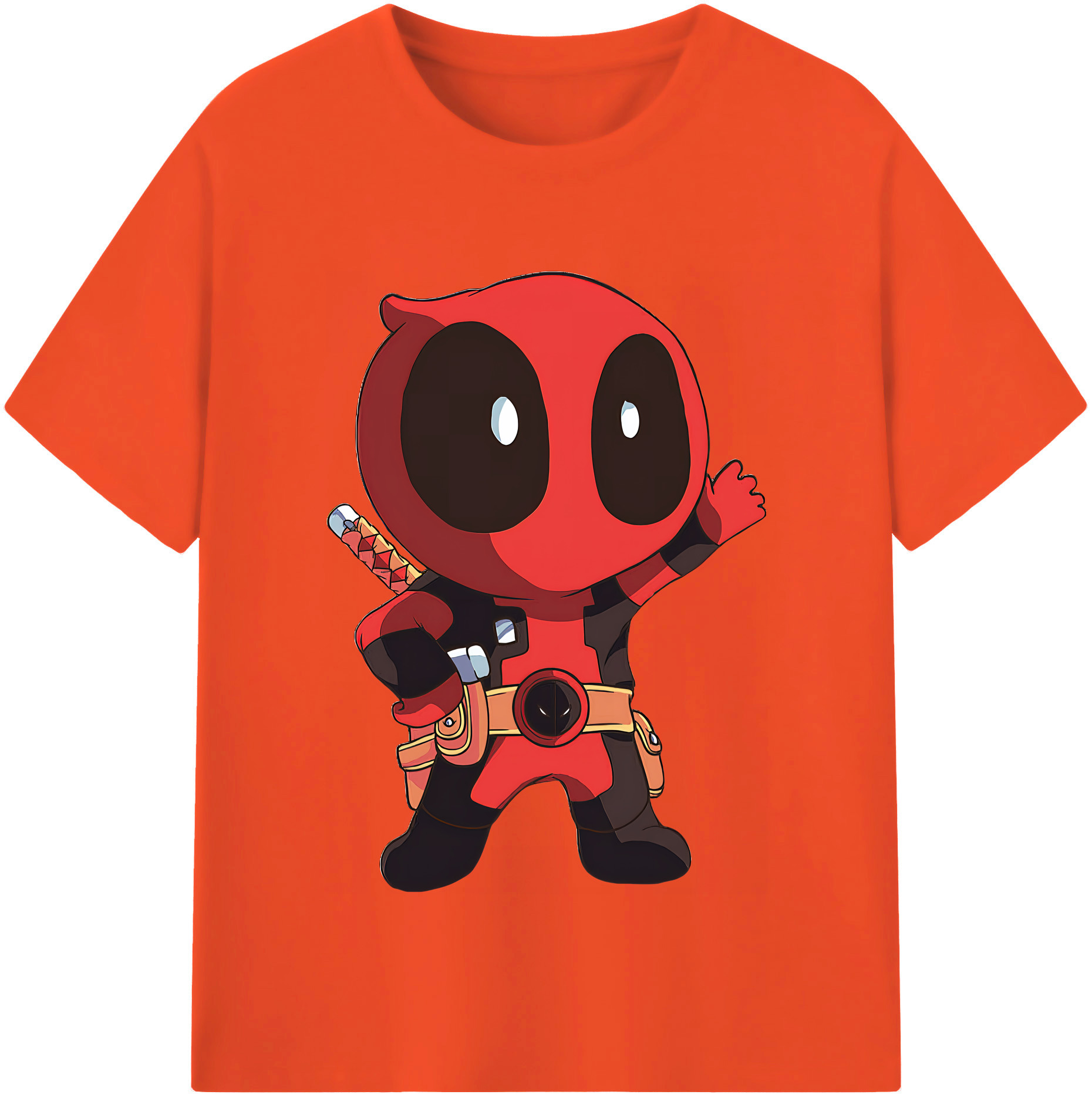 （画像用） Deadpool デッドプール 綿100％半袖Tシャツ（フロントプリント）