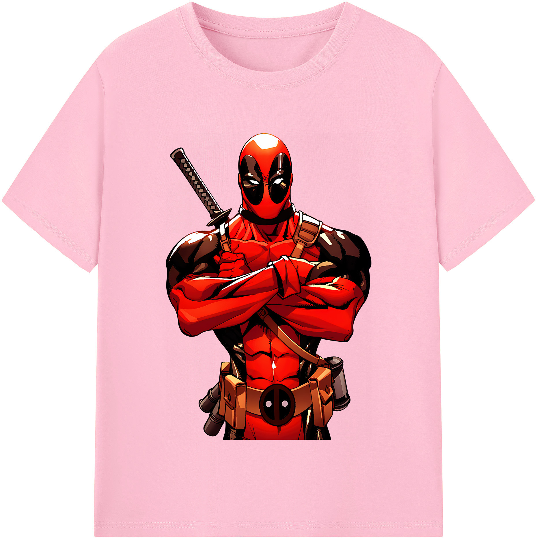 （画像用） Deadpool デッドプール 綿100％半袖Tシャツ（フロントプリント）