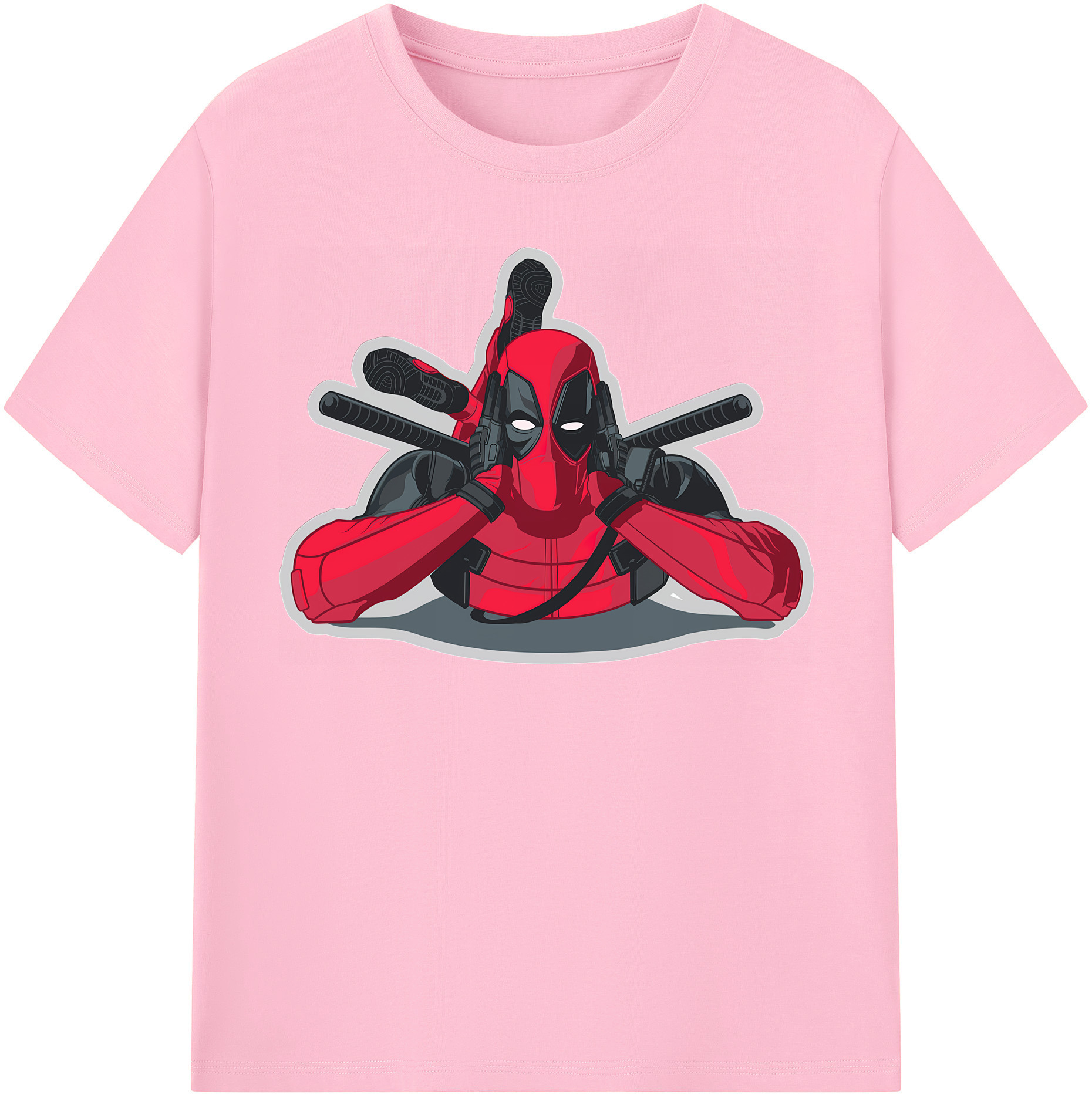 （画像用） Deadpool デッドプール 綿100％半袖Tシャツ（フロントプリント）