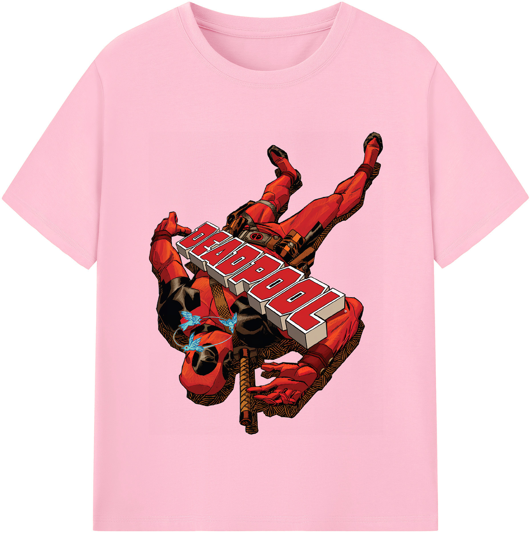 （画像用） Deadpool デッドプール 綿100％半袖Tシャツ（フロントプリント）