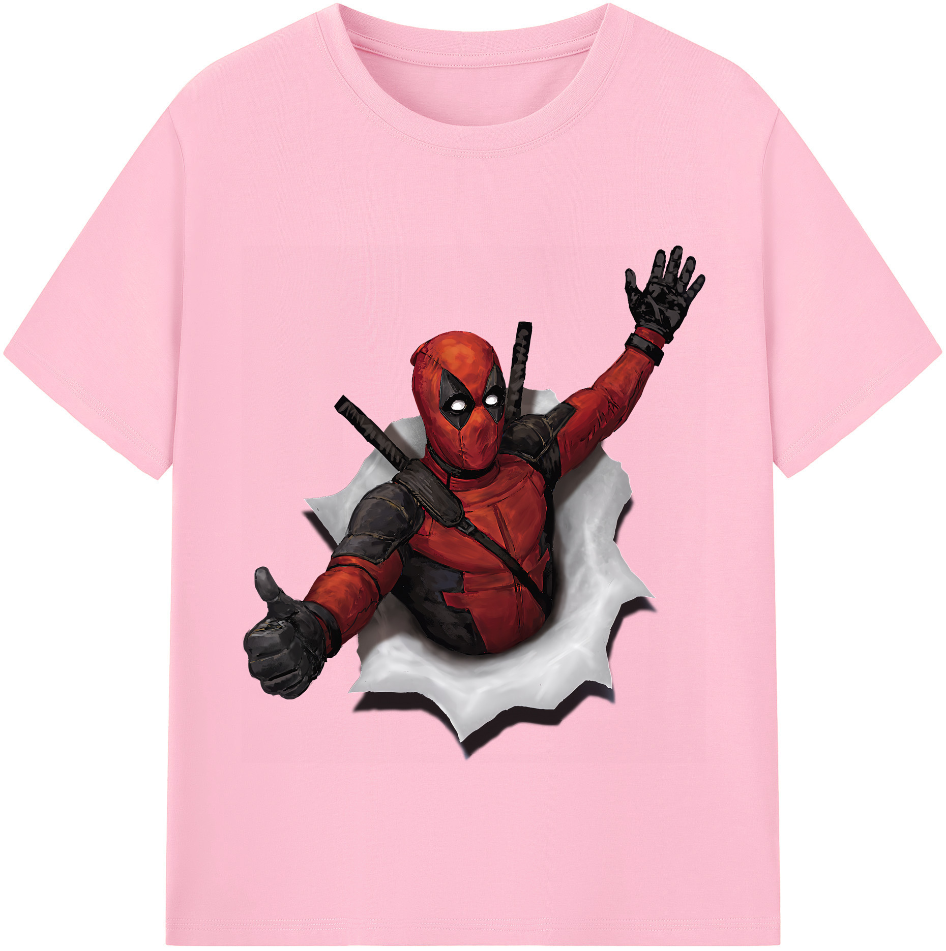 （画像用） Deadpool デッドプール 綿100％半袖Tシャツ（フロントプリント）