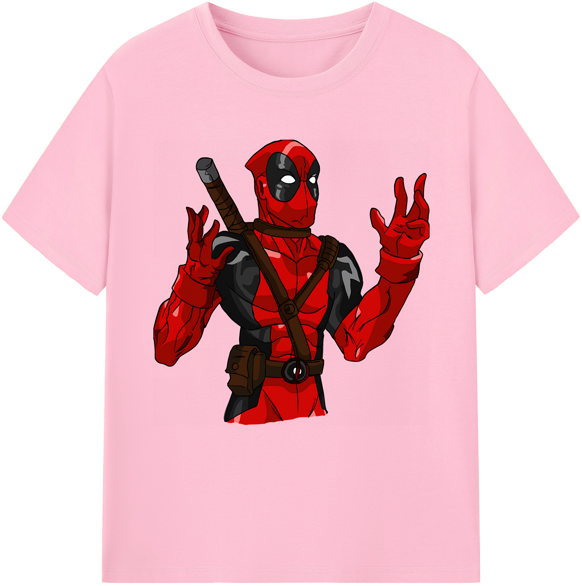 （画像用） Deadpool デッドプール 綿100％半袖Tシャツ（フロントプリント）